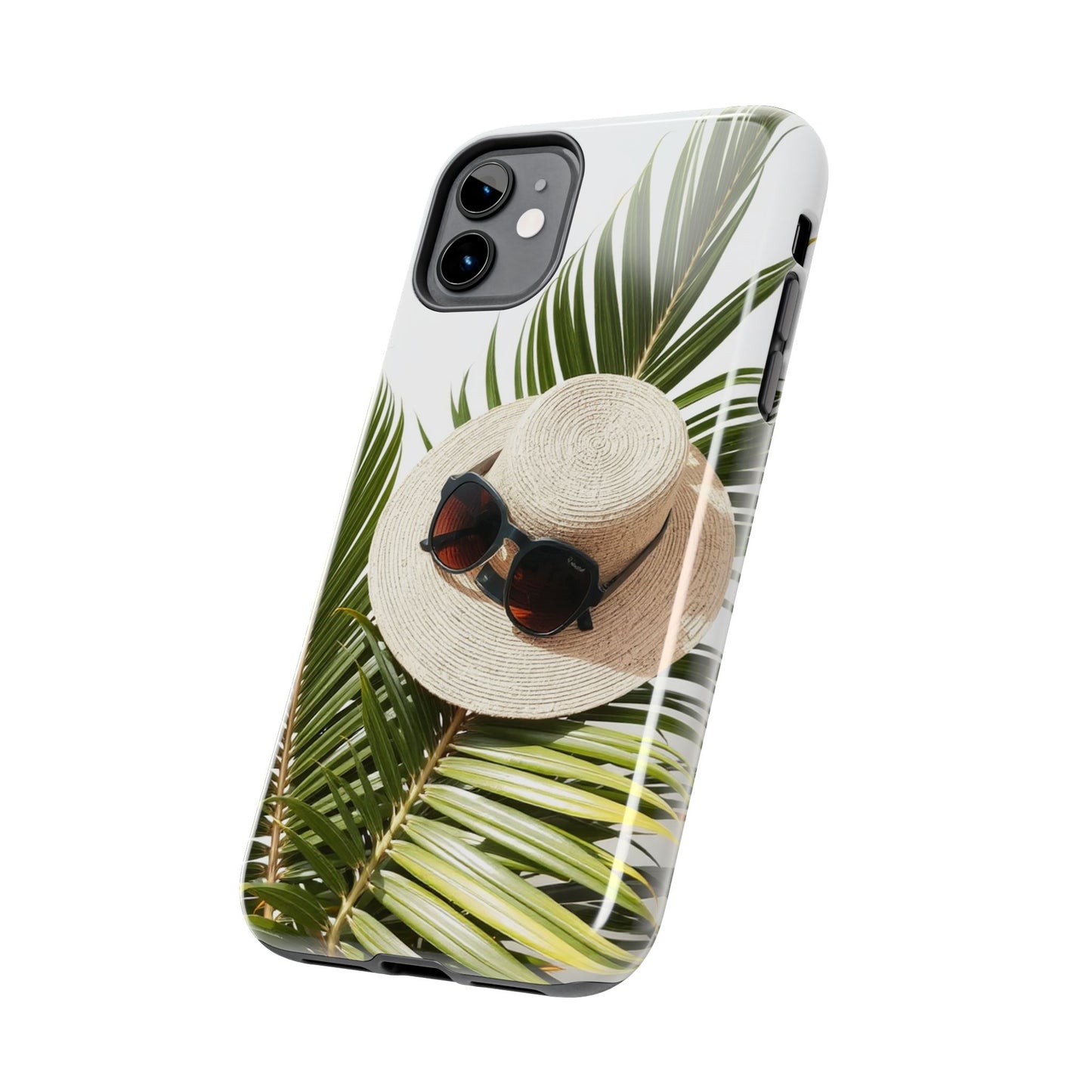 Tropical Phone Case - Summer Vibes with Hat & Sunglasses Design