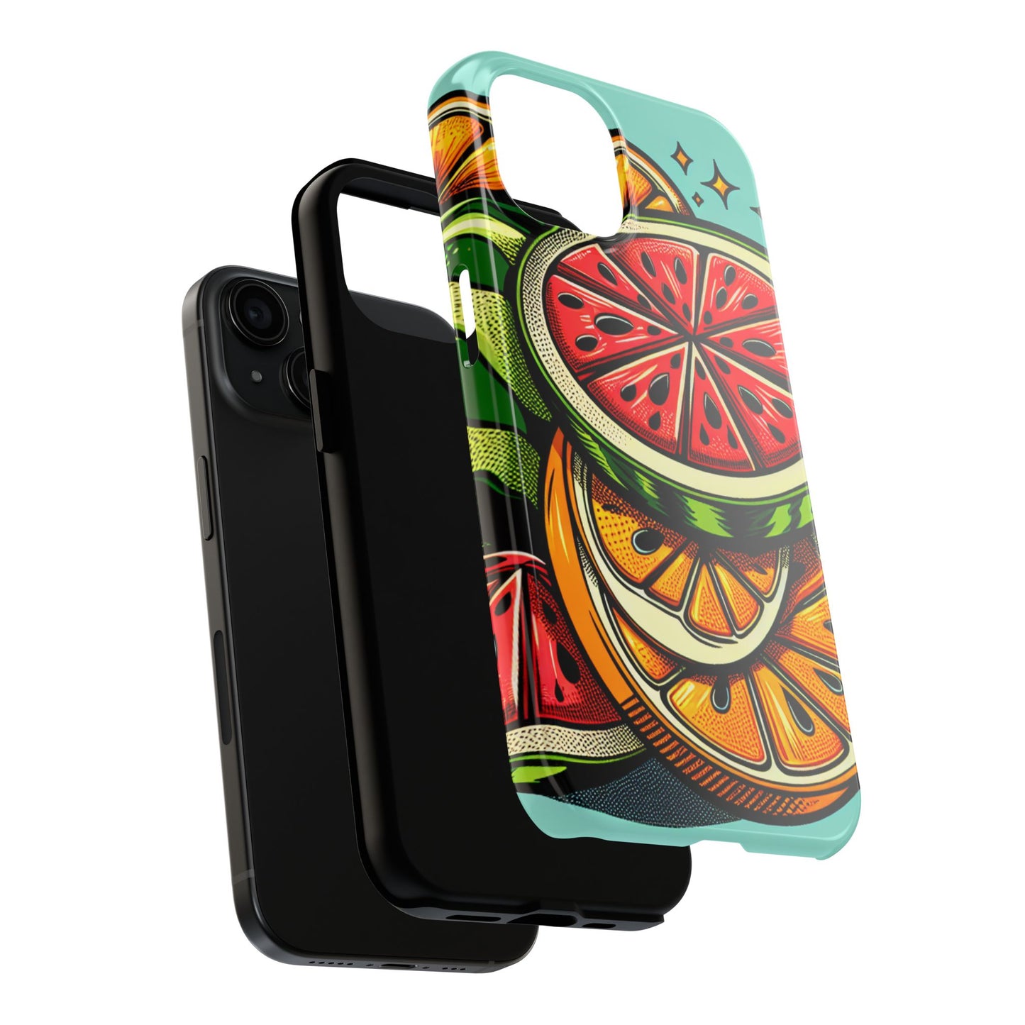 Vibrant Citrus Tough Phone Case - Fruit Slice Design - for iPhone