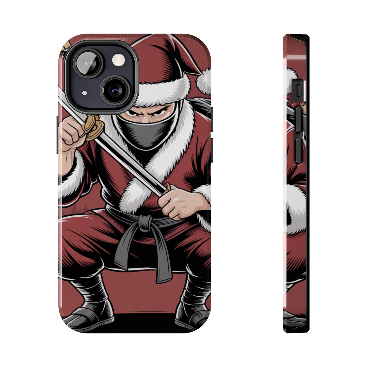 Ninja Santa Tough Phone Case | Durable Holiday Phone Cover for iPhone