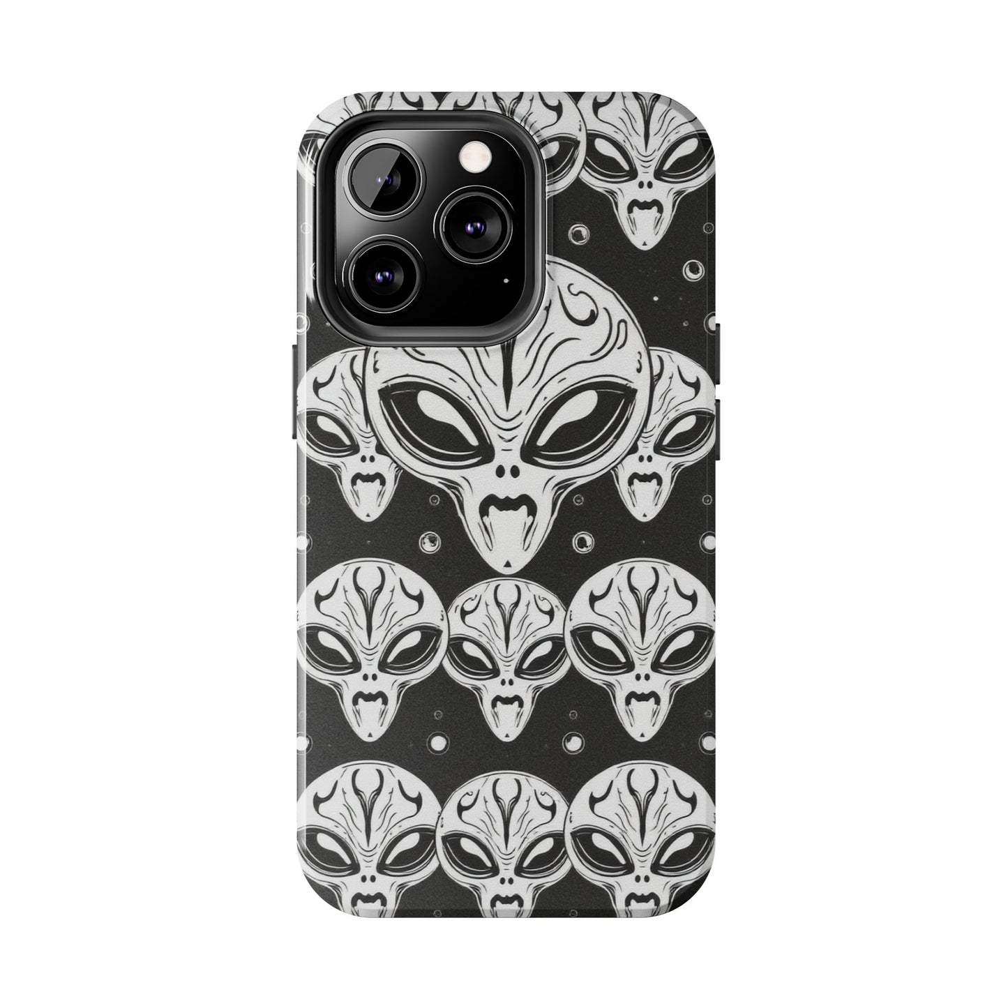 Alien Pattern Tough Phone Case - Durable Protection with Out-of-This-World Design