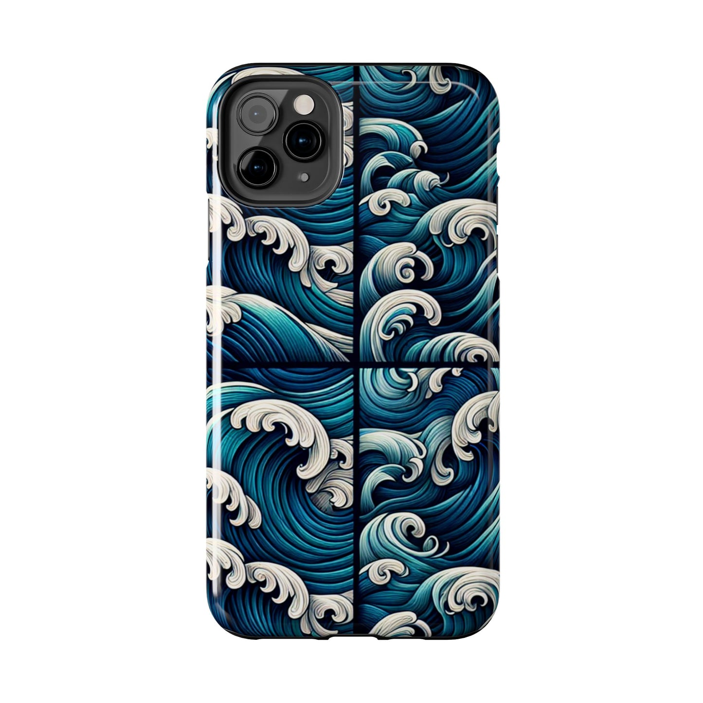 Ocean Waves Tough Phone Case - Durable Protection with Artistic Design - for iPhone