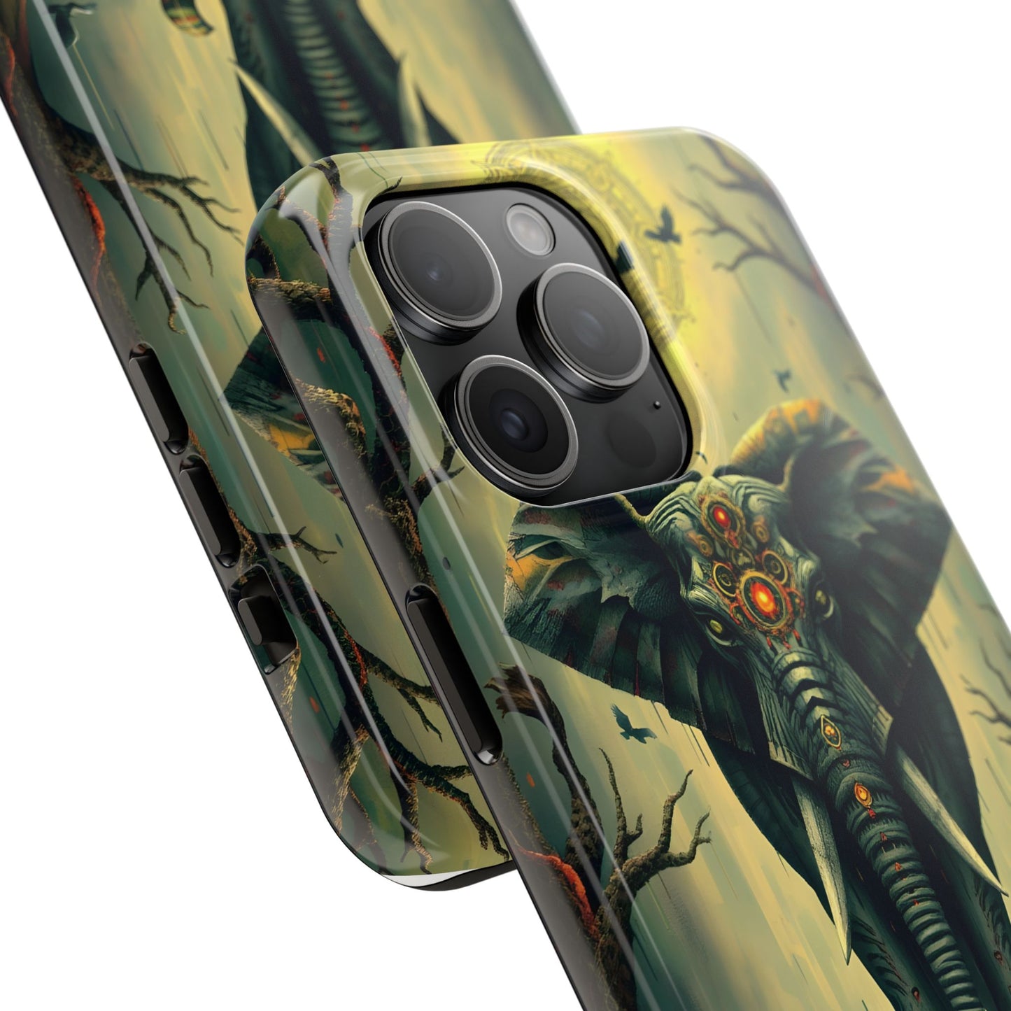 Mystical Forest Elephant Tough Phone Case | Vibrant Design for Nature Lovers - for iPhone