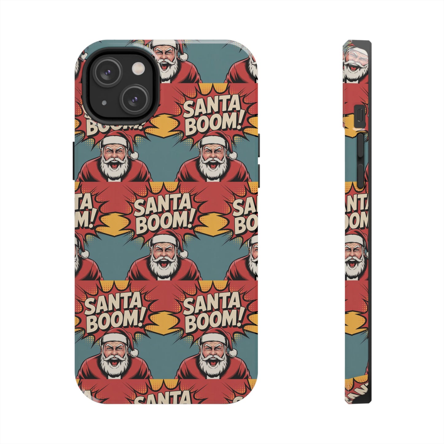 Festive Santa Boom Pattern Tough Phone Case