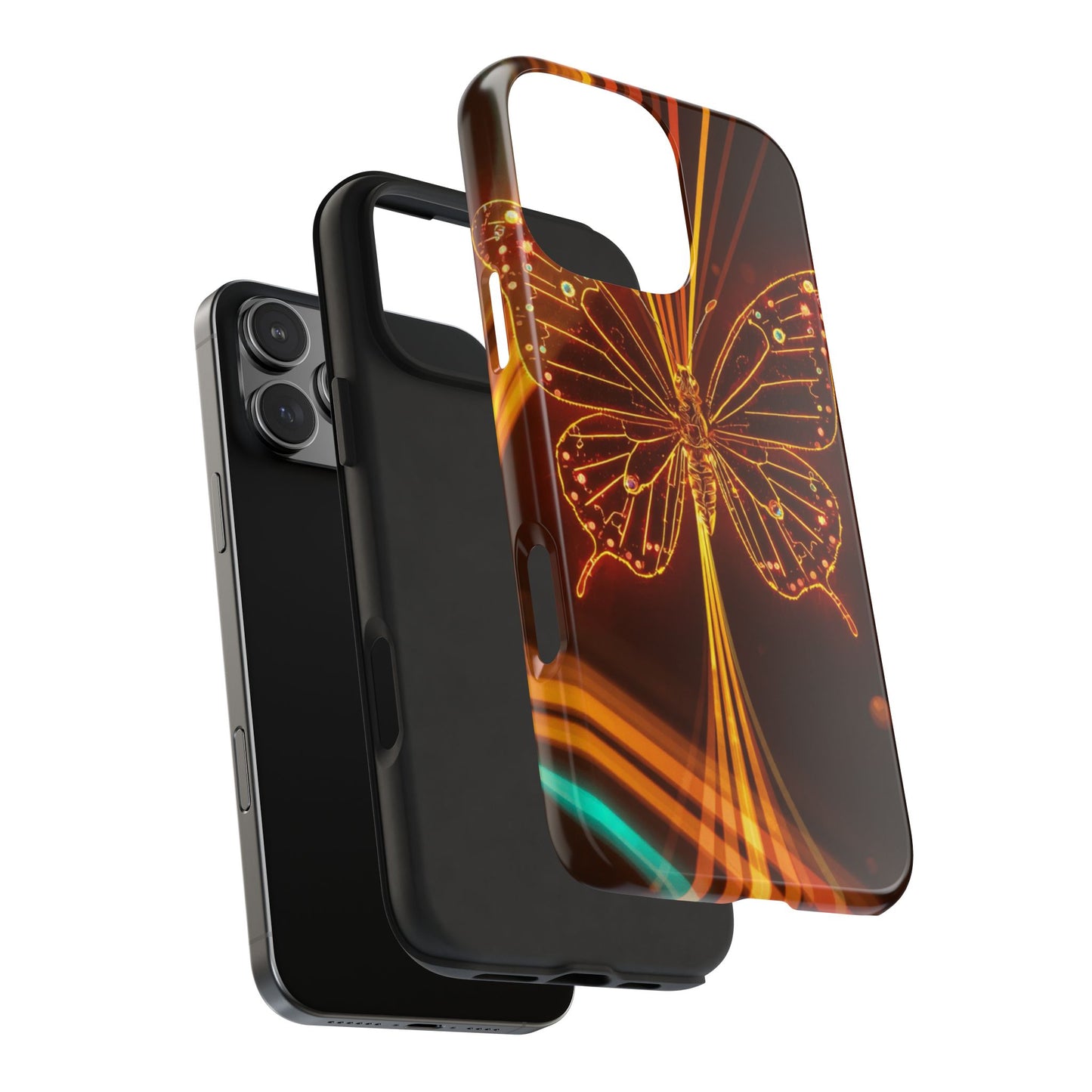 Elegant Butterfly Tough Phone Case - Stylish Protection for Nature Lovers