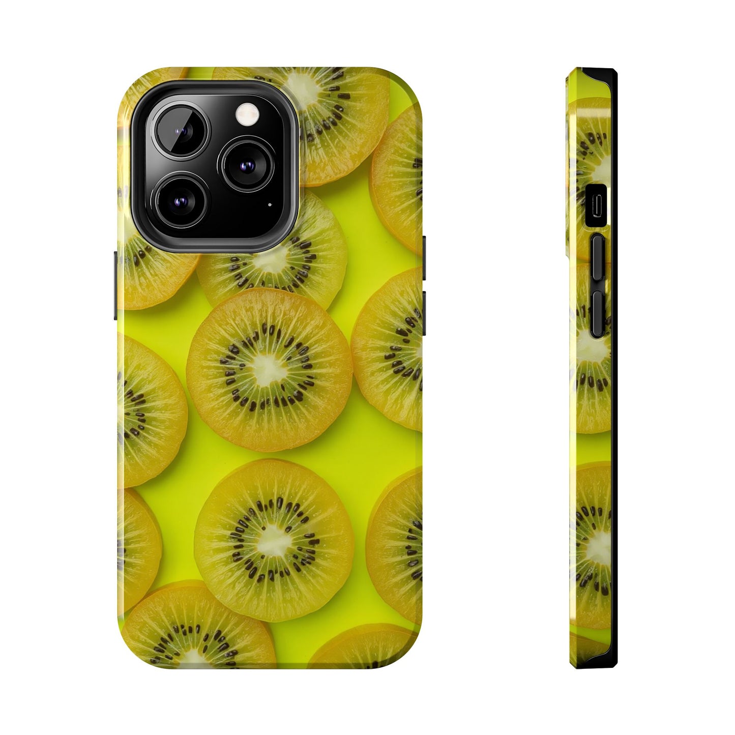 Vibrant Kiwi Tough Phone Case - Bright Yellow Design for Fruit Lovers