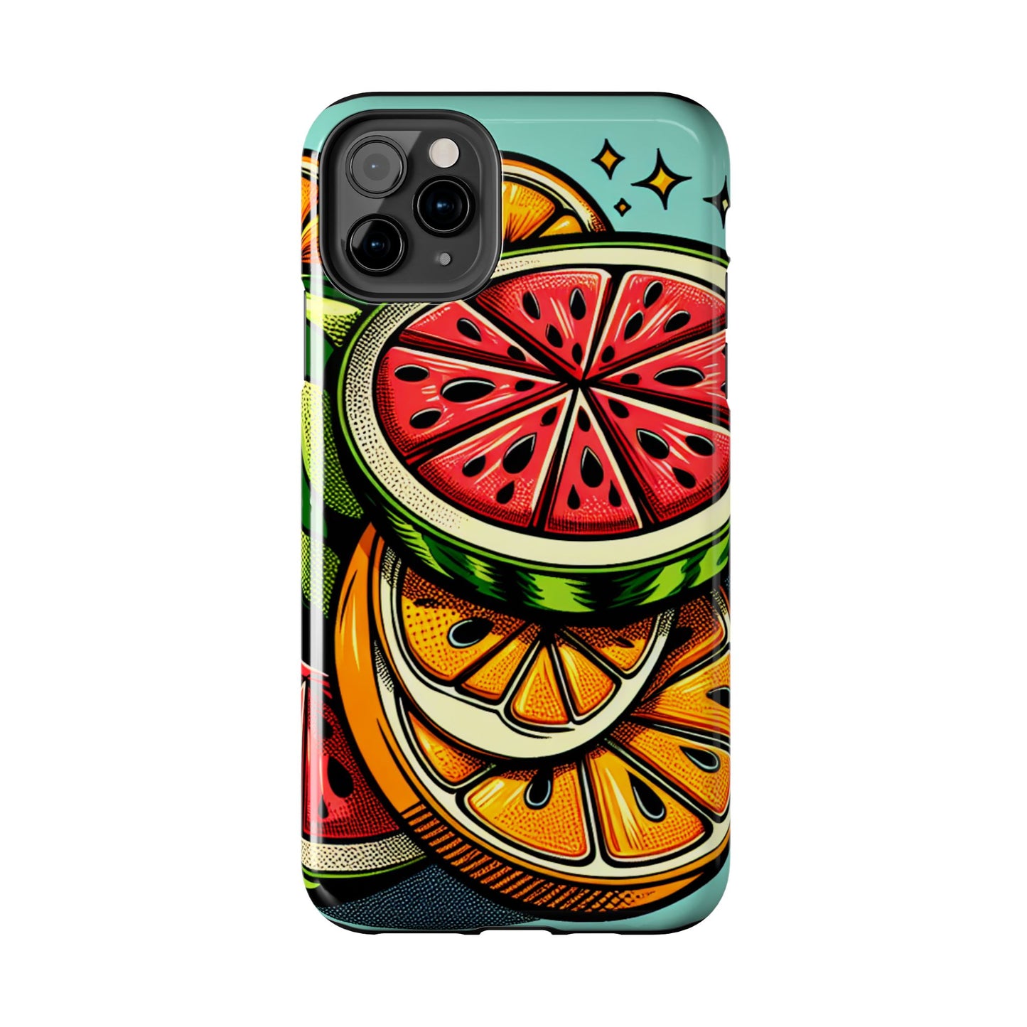 Vibrant Citrus Tough Phone Case - Fruit Slice Design - for iPhone