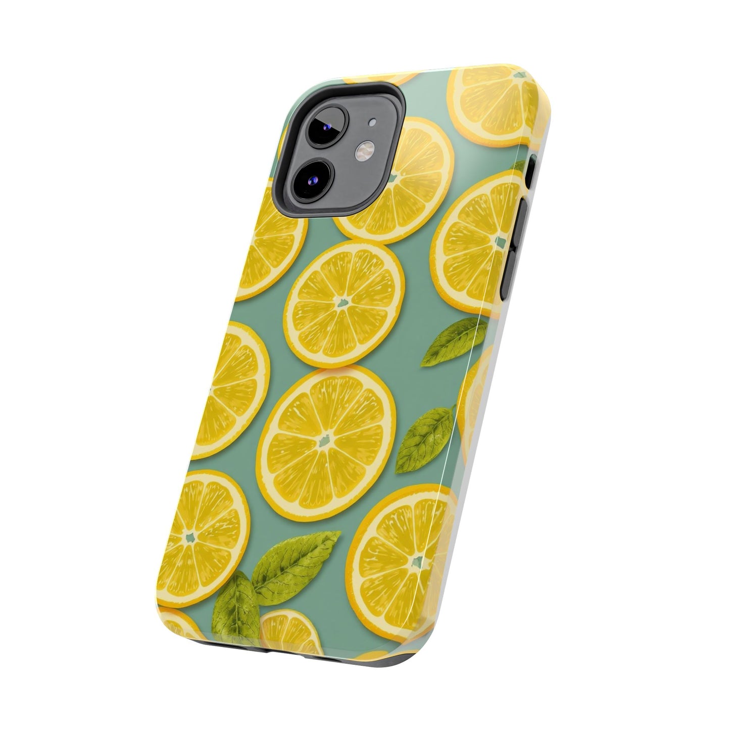 Tough Lemon Pattern Phone Case - Vibrant Citrus Design for Summer Vibes - for iPhone