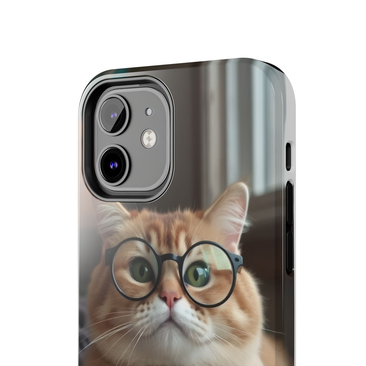 Cute Cat Glasses Tough Phone Case - Fun & Stylish Protection for Cat Lovers