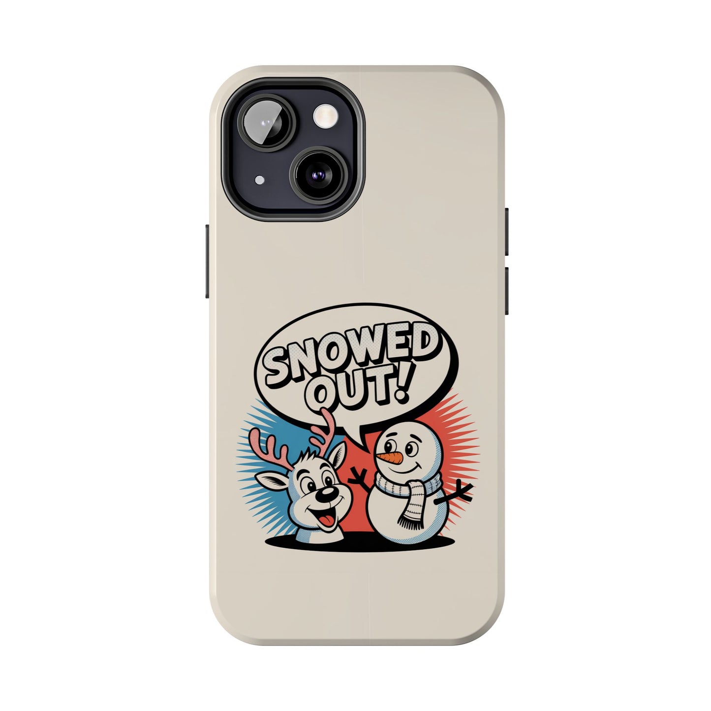 Snowman & Reindeer Tough Phone Case - Snowed Out Holiday Design