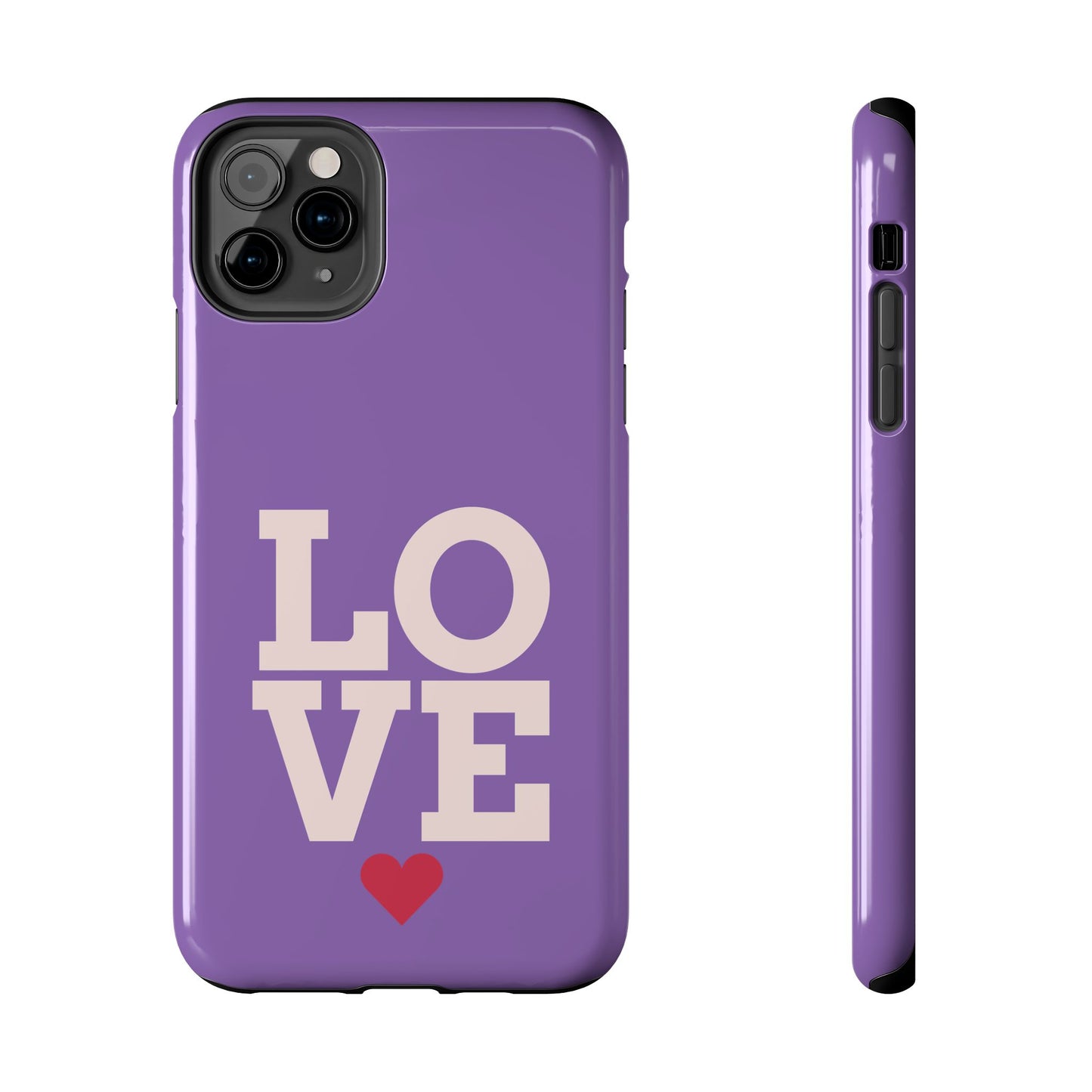 Purple Love Phone Case - Durable & Stylish Tough Case - for iPhone