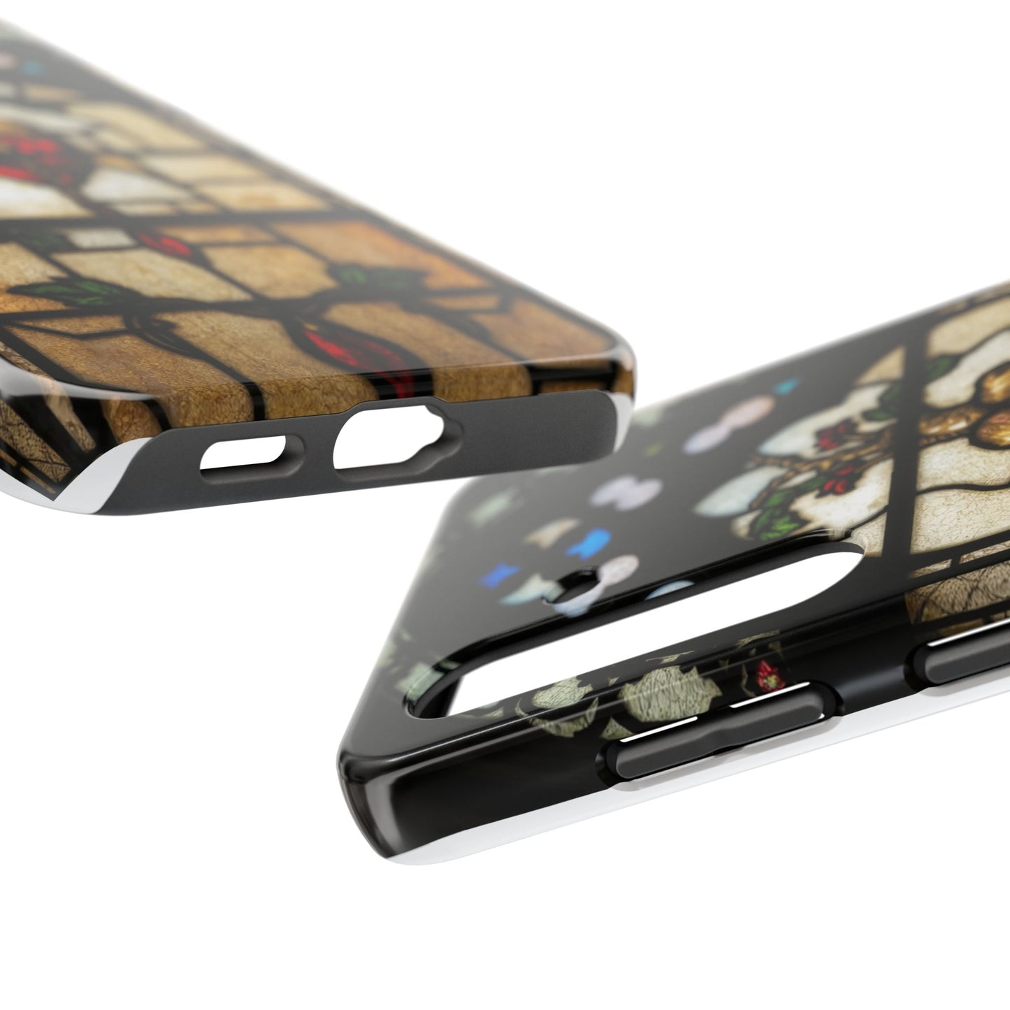 Stained Glass Heart Tough Phone Case - Unique Design for Protection & Style