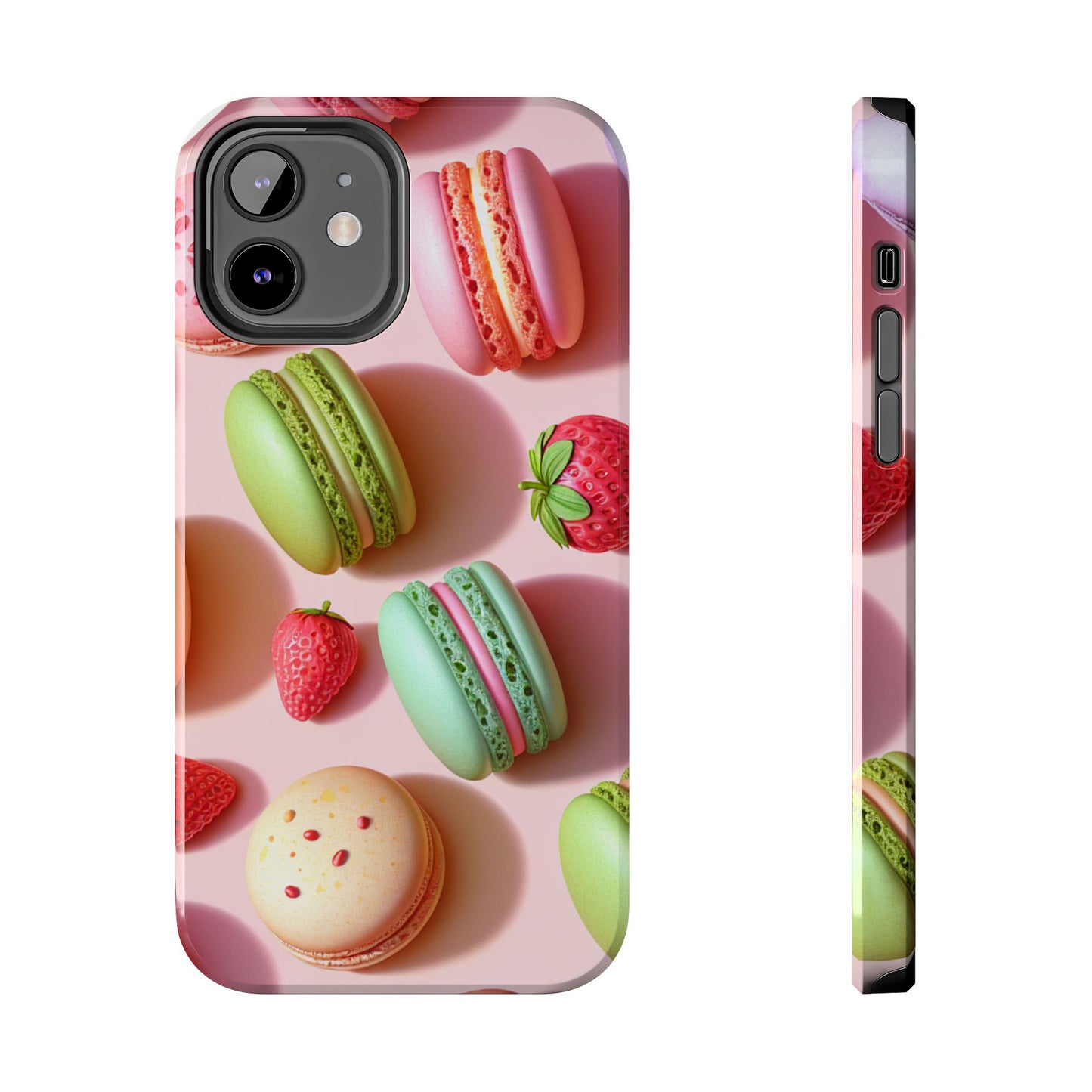 Macaron-Inspired Tough Phone Cases - Colorful Sweet Design - for iPhone