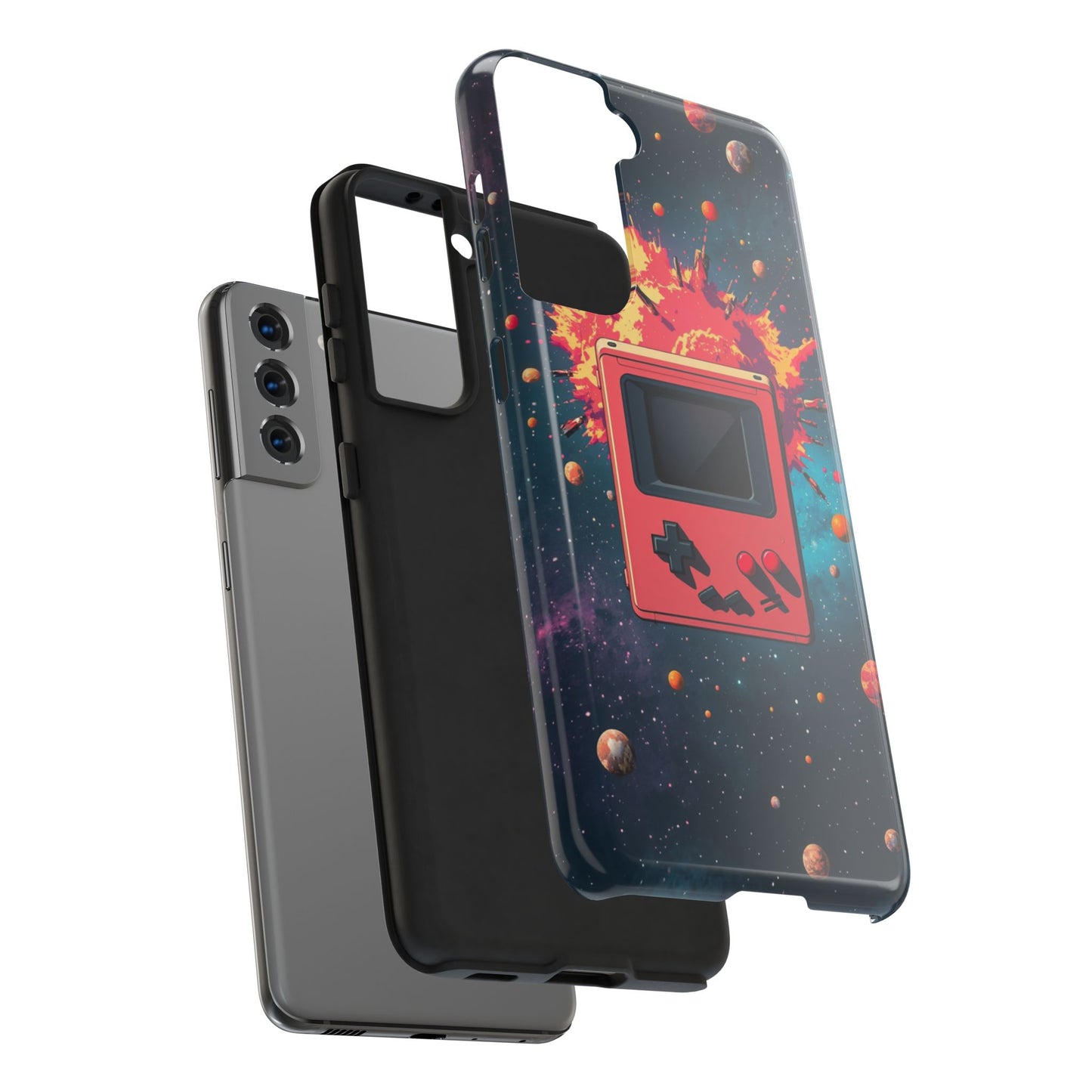 Retro Gaming Tough Phone Case - Space Adventure Design
