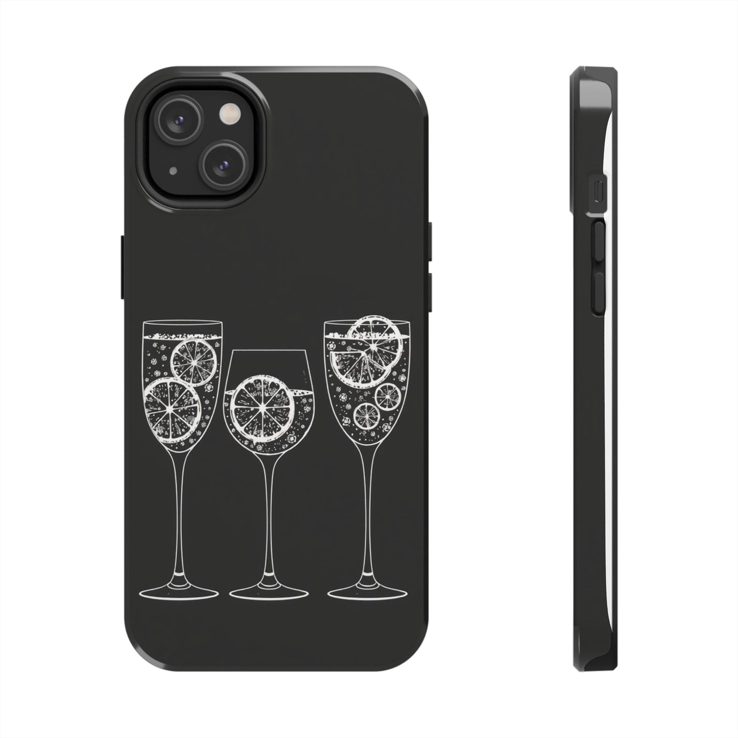 Stylish Tough Phone Cases with Citrus Glass Design, Protective Cases for Parties, Summer Events, and Everyday Use