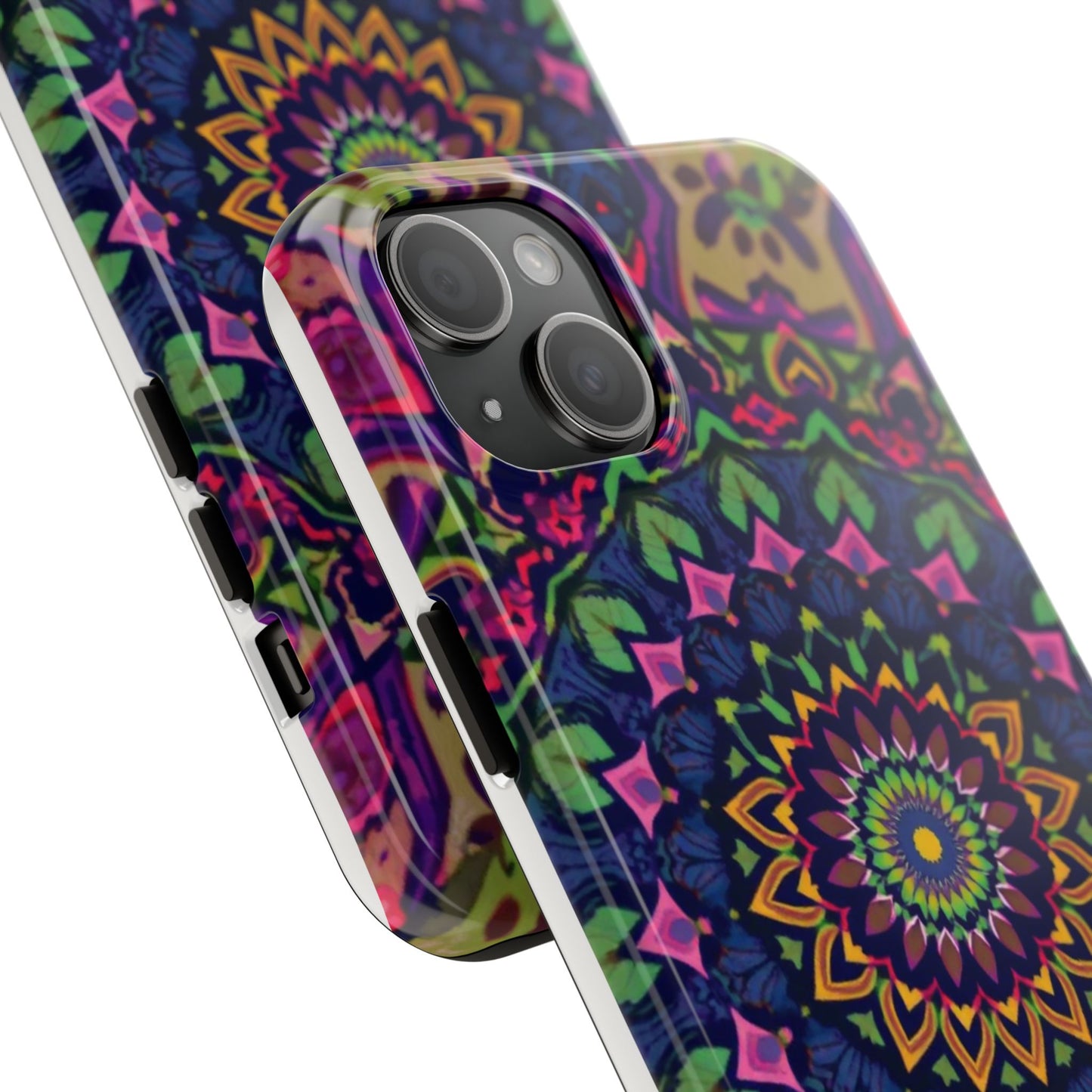 Vibrant Mandala Tough Phone Case - Colorful, Purple Fusion, Durable Protection for Your Device - for iPhone
