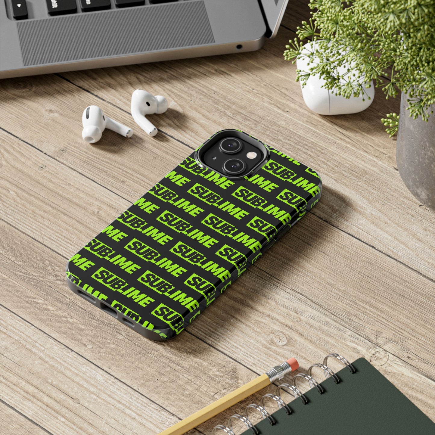 Sublime Text Pattern Tough Phone Case - Vibrant Protective Cover for iPhone
