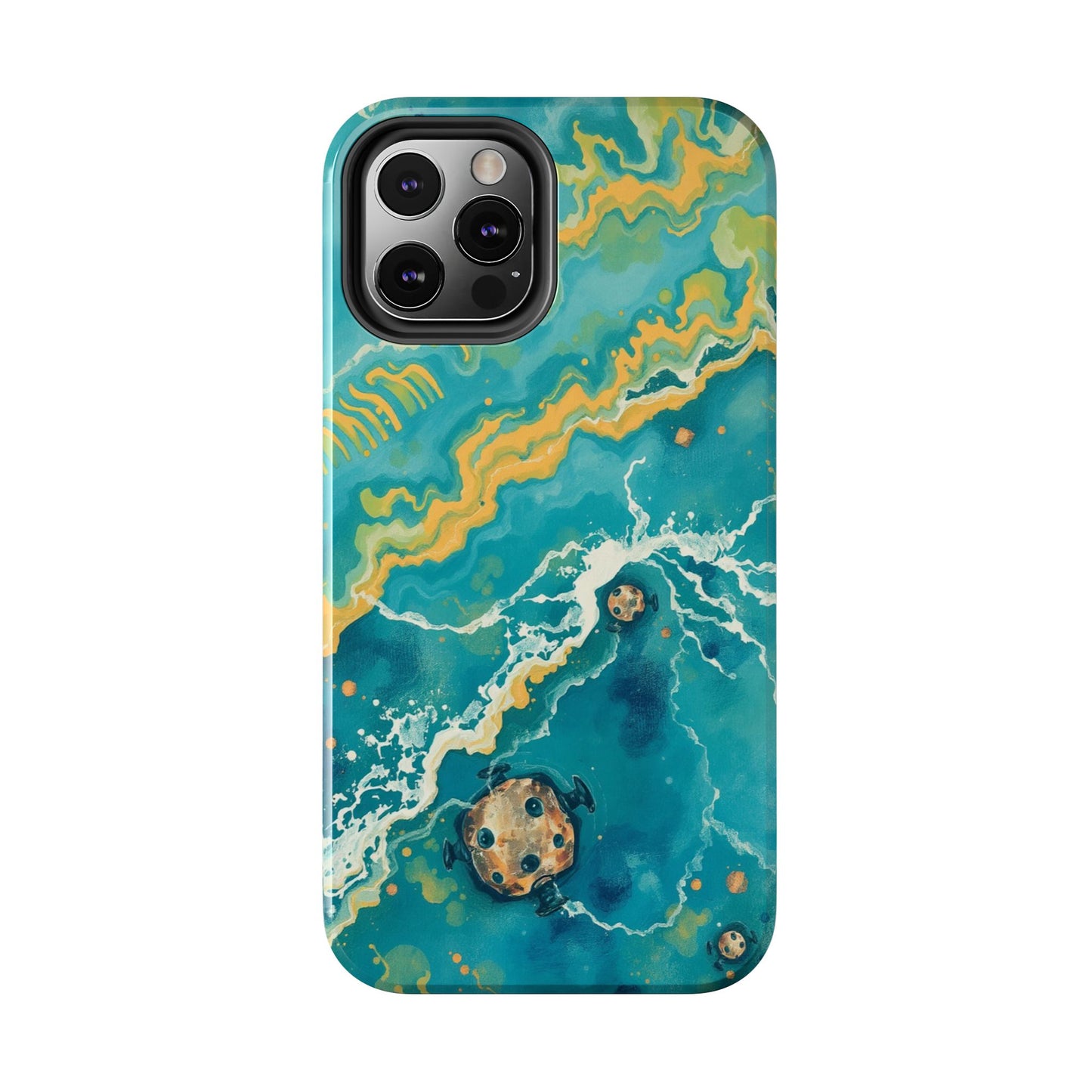 Ocean Wave Tough Phone Case – Durable Protection with Abstract Art Design
