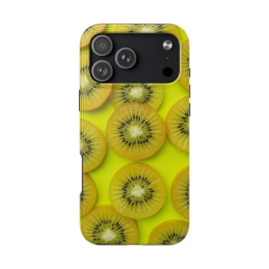 Vibrant Kiwi Tough Phone Case - Bright Yellow Design for Fruit Lovers