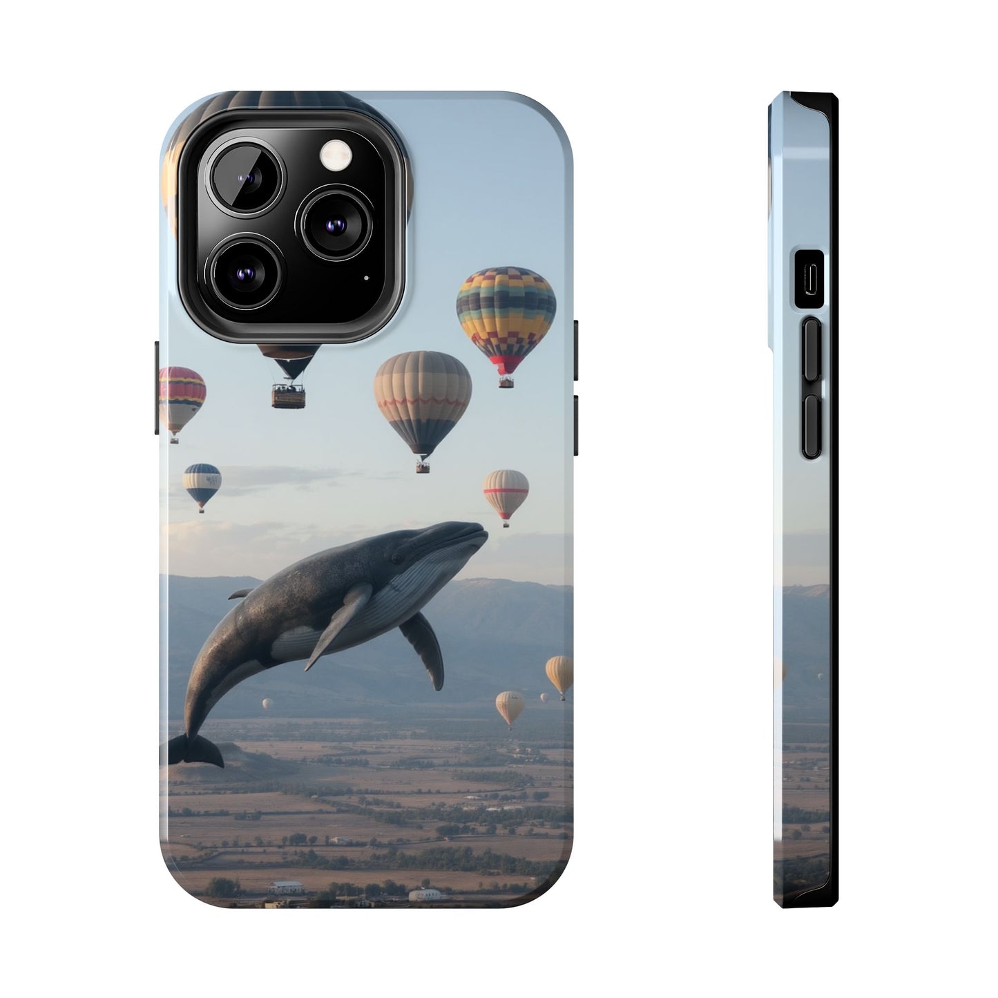 Whale Hot Air Balloon Tough Phone Case - Adventure & Nature Lovers