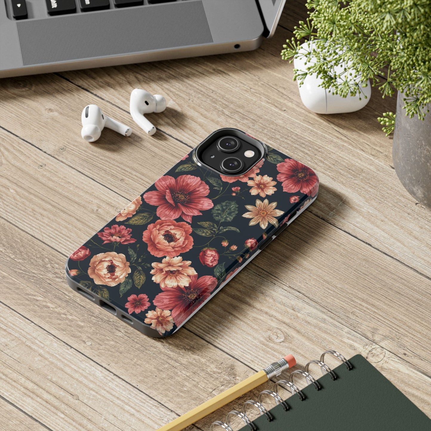 Spring Power! Floral Tough Phone Case - Durable Protection with Elegant Flower Design - for iPhone