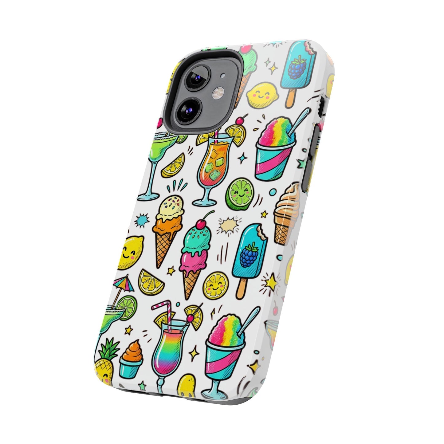 Tough Phone Case — Summer Ice Cream & Cocktails Pattern