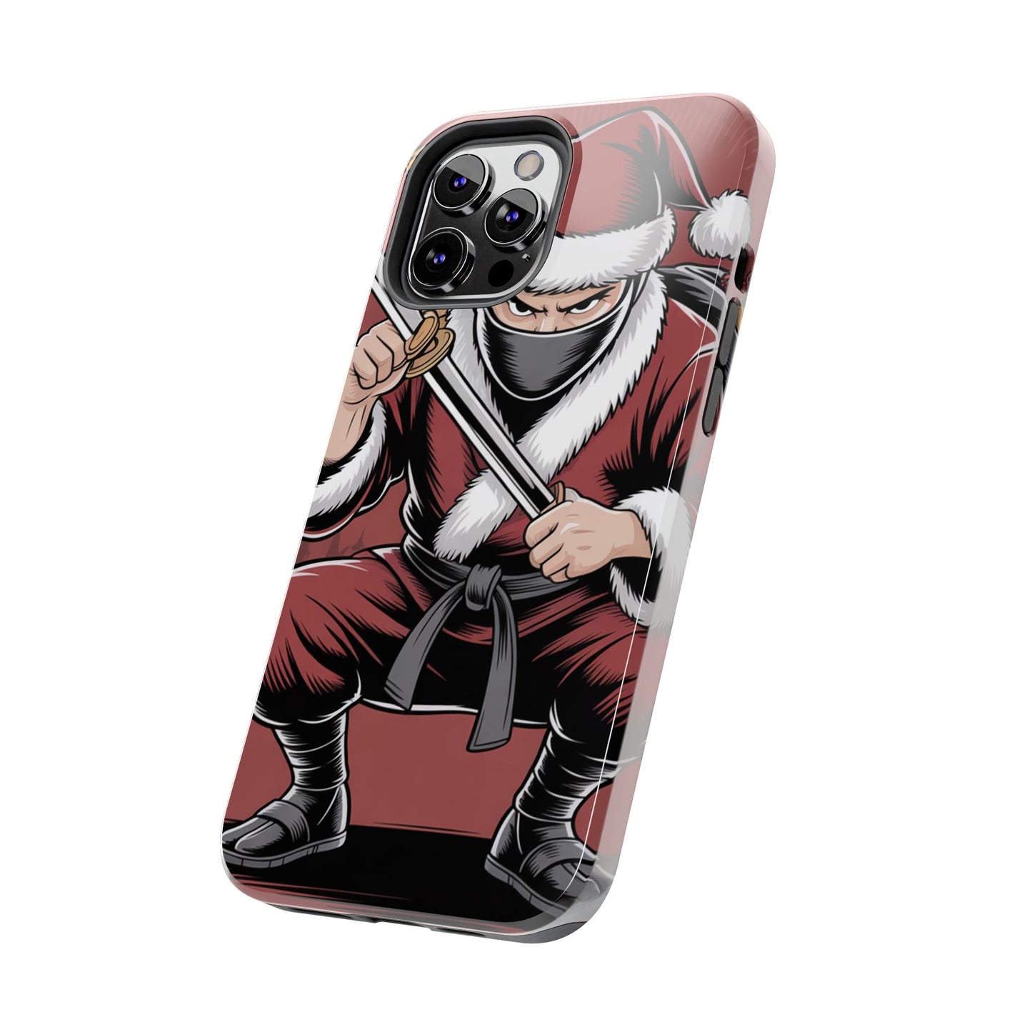 Ninja Santa Tough Phone Case | Durable Holiday Phone Cover for iPhone