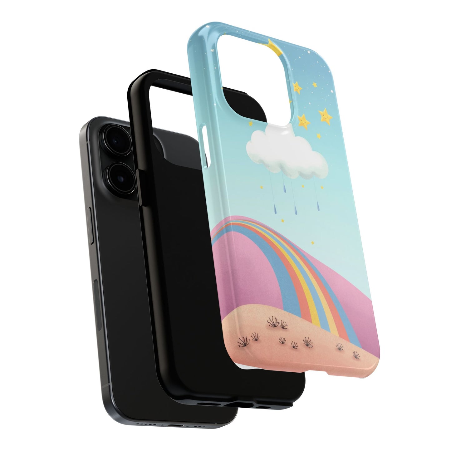 Colorful Rainbow Phone Case - Durable Tough Design for Adventurers