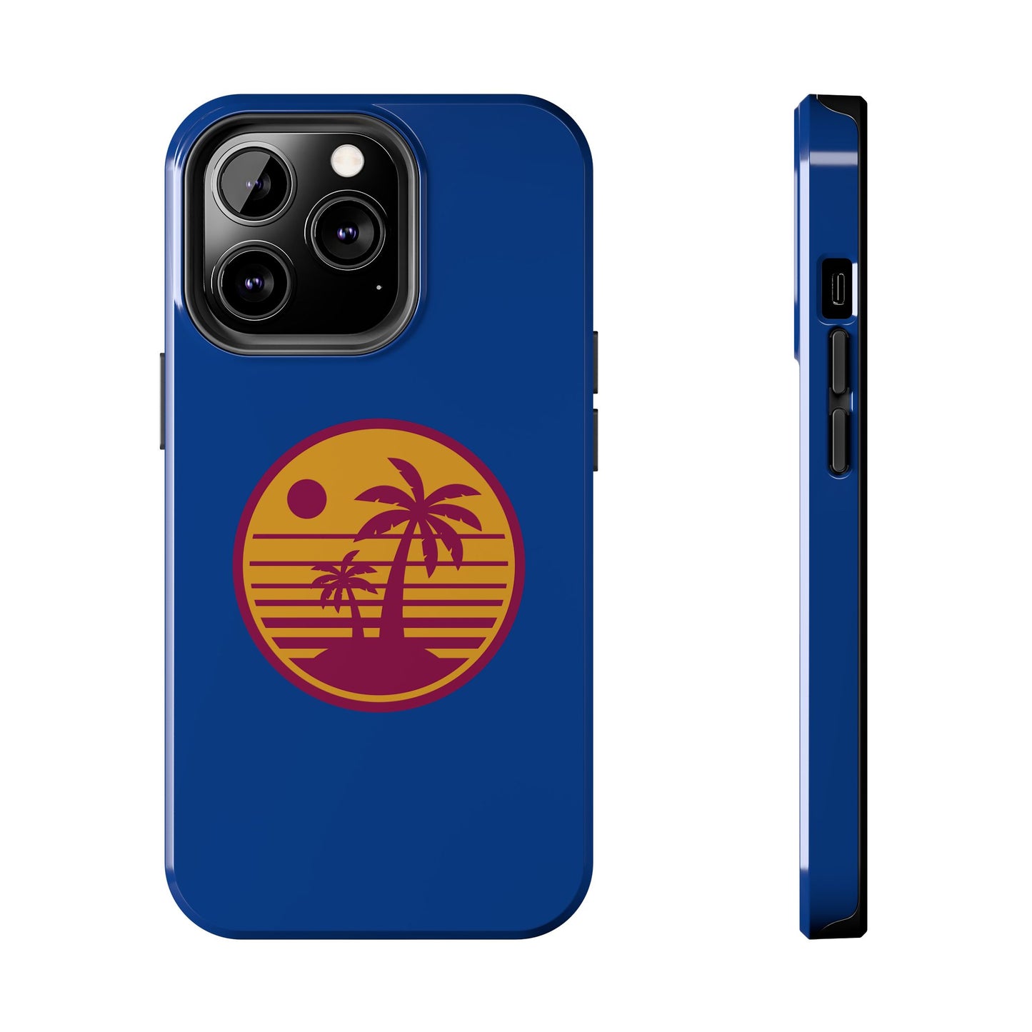Retro Sunset Tough Phone Case - Vibrant Beach Vibes for Summer Adventures - for iPhone