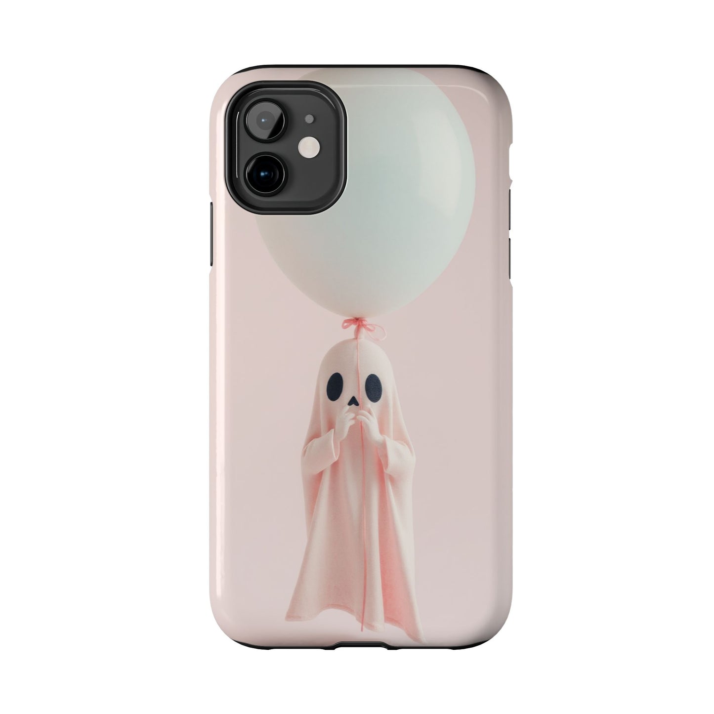 Cute Ghost Phone Case with Balloon - Tough Protection for Spooky Vibes