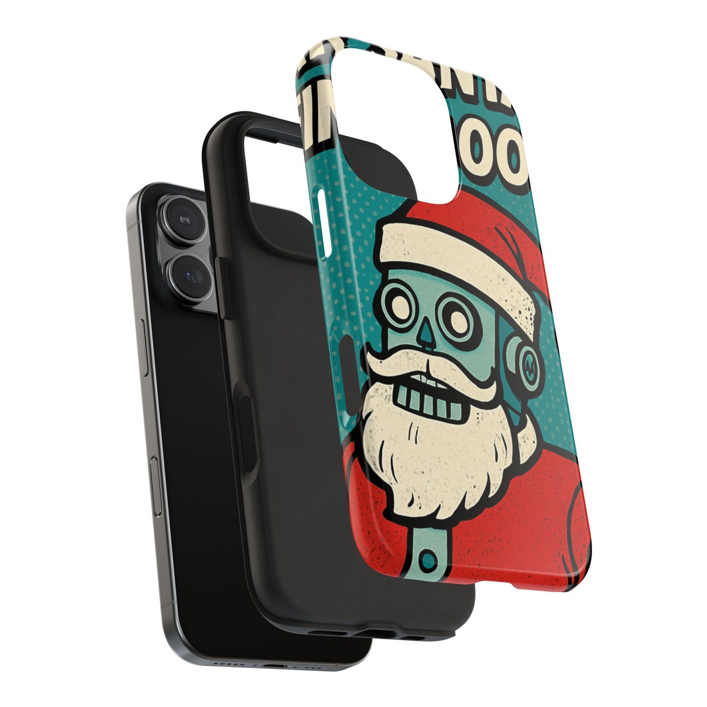 Santa Robot Phone Case - Durable Tough Design for Holidays