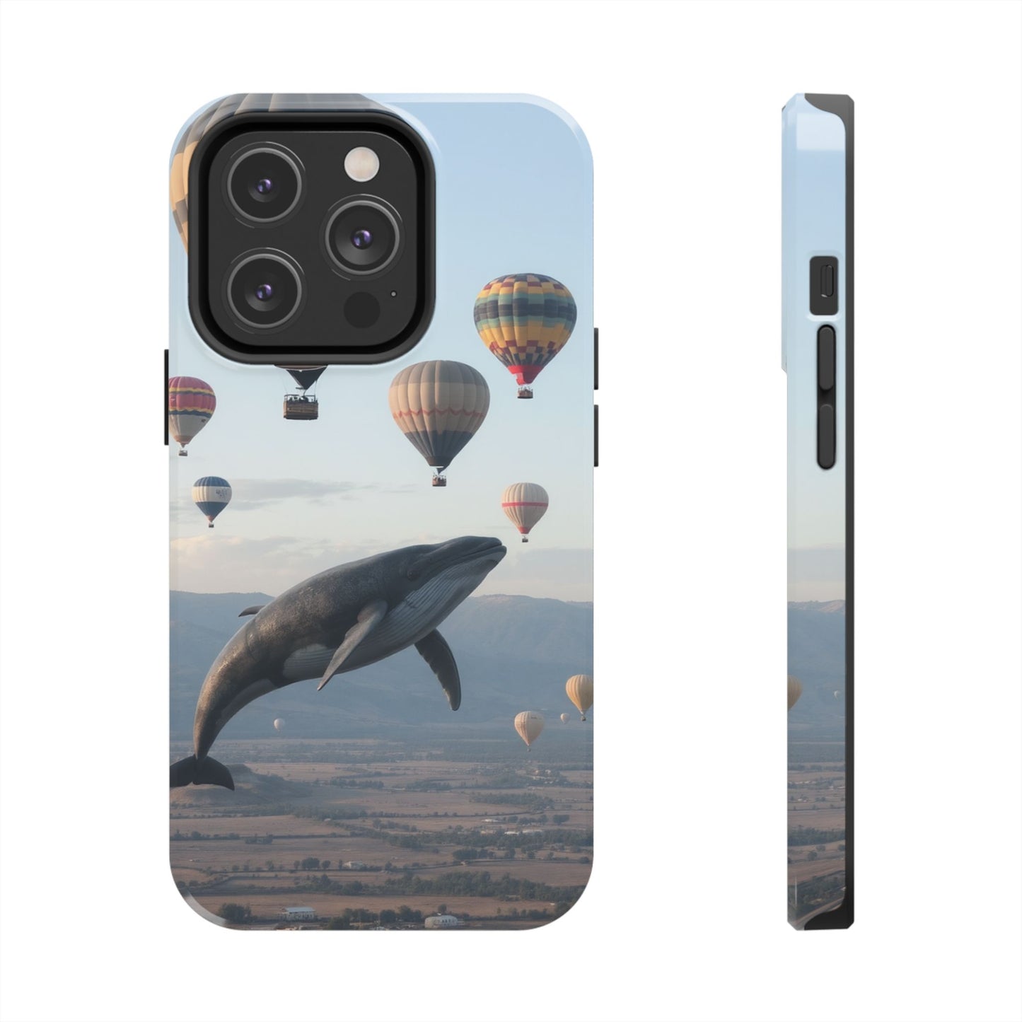 Whale Hot Air Balloon Tough Phone Case - Adventure & Nature Lovers