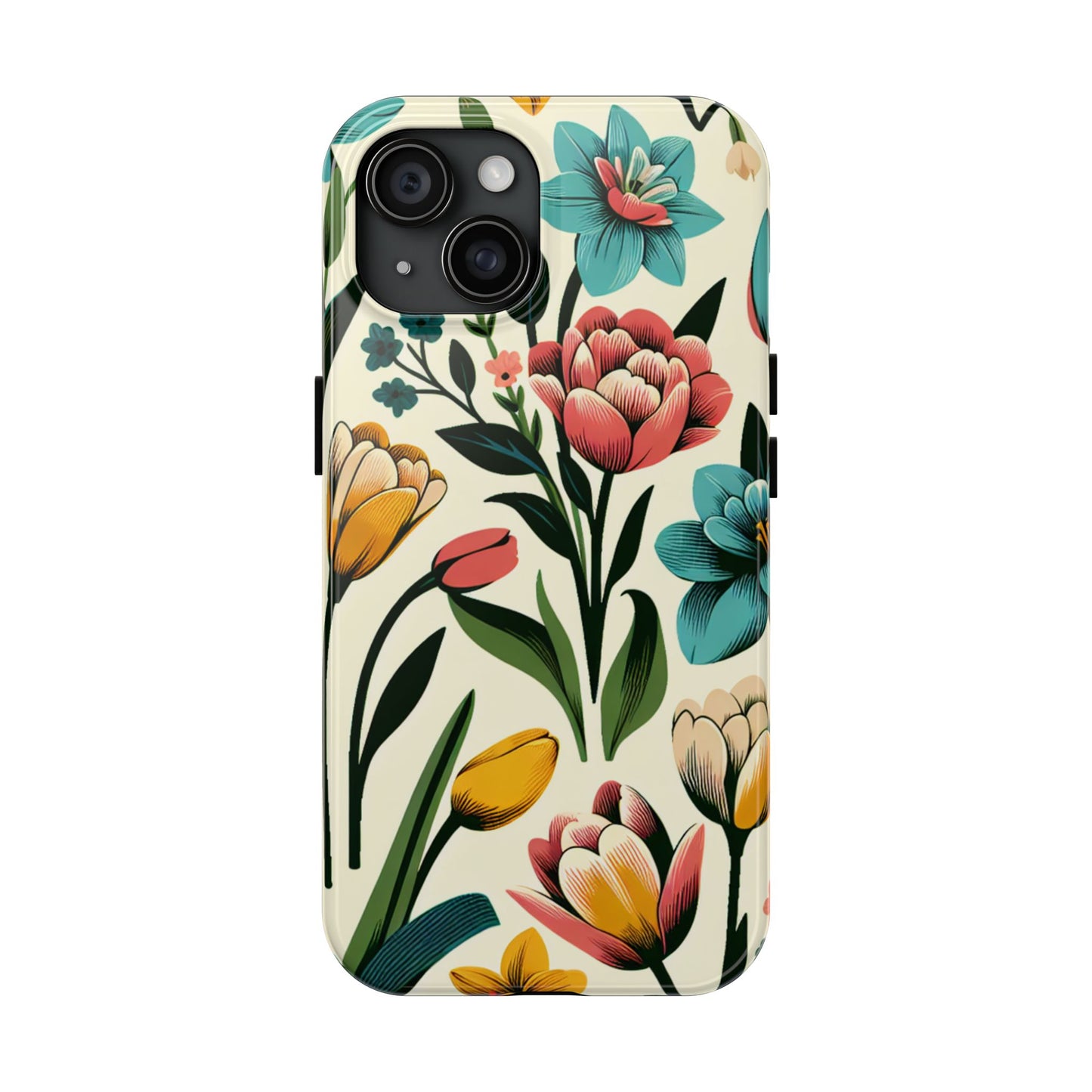 Floral Tough Phone Case - Vibrant Flower Design for Stylish Protection - for iPhone