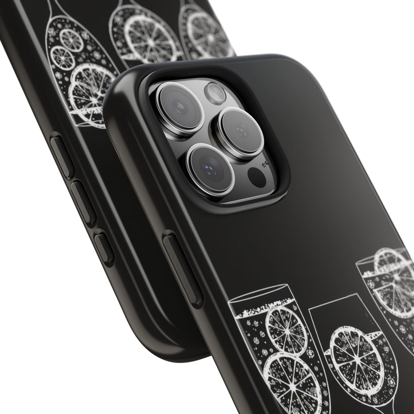Stylish Tough Phone Cases with Citrus Glass Design, Protective Cases for Parties, Summer Events, and Everyday Use
