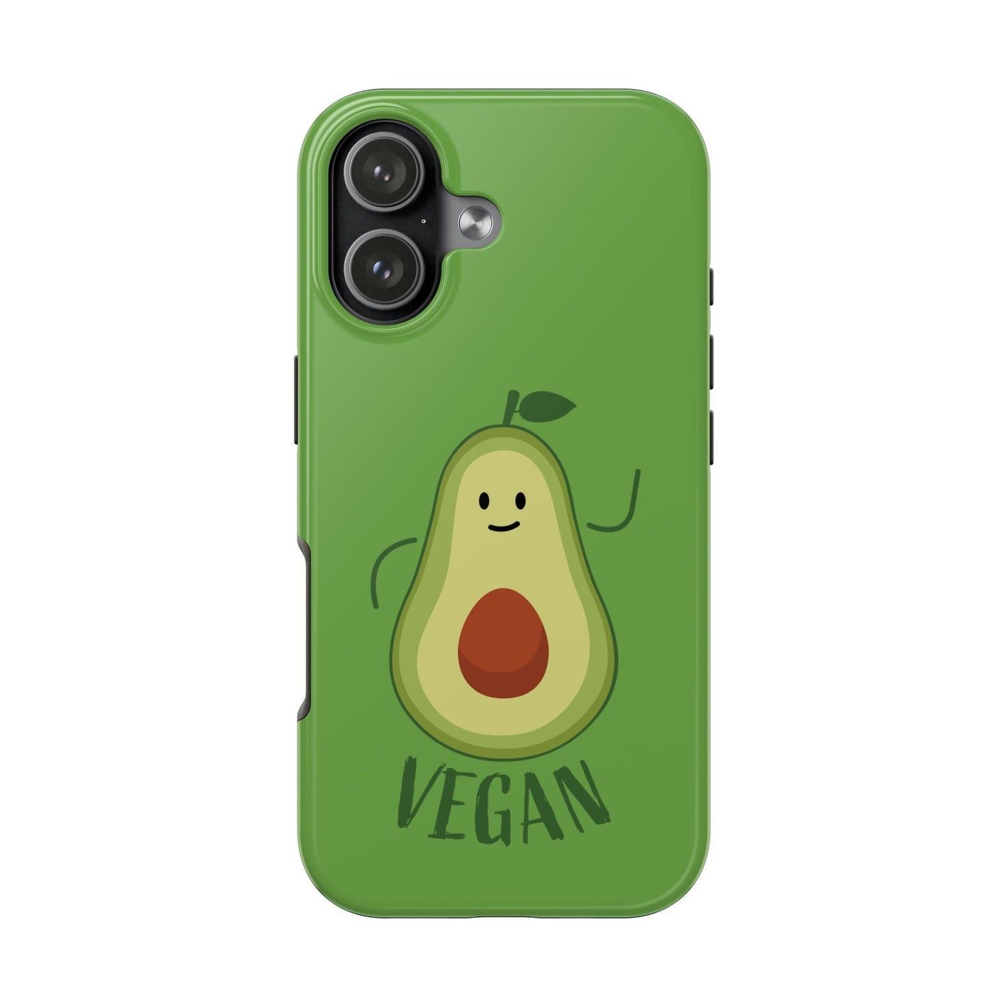 Vegan Avocado Tough Phone Case - Cute & Durable Phone Cover - for iPhone