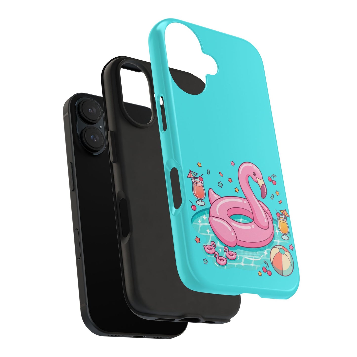 Flamingo Pool Party iPhone Case