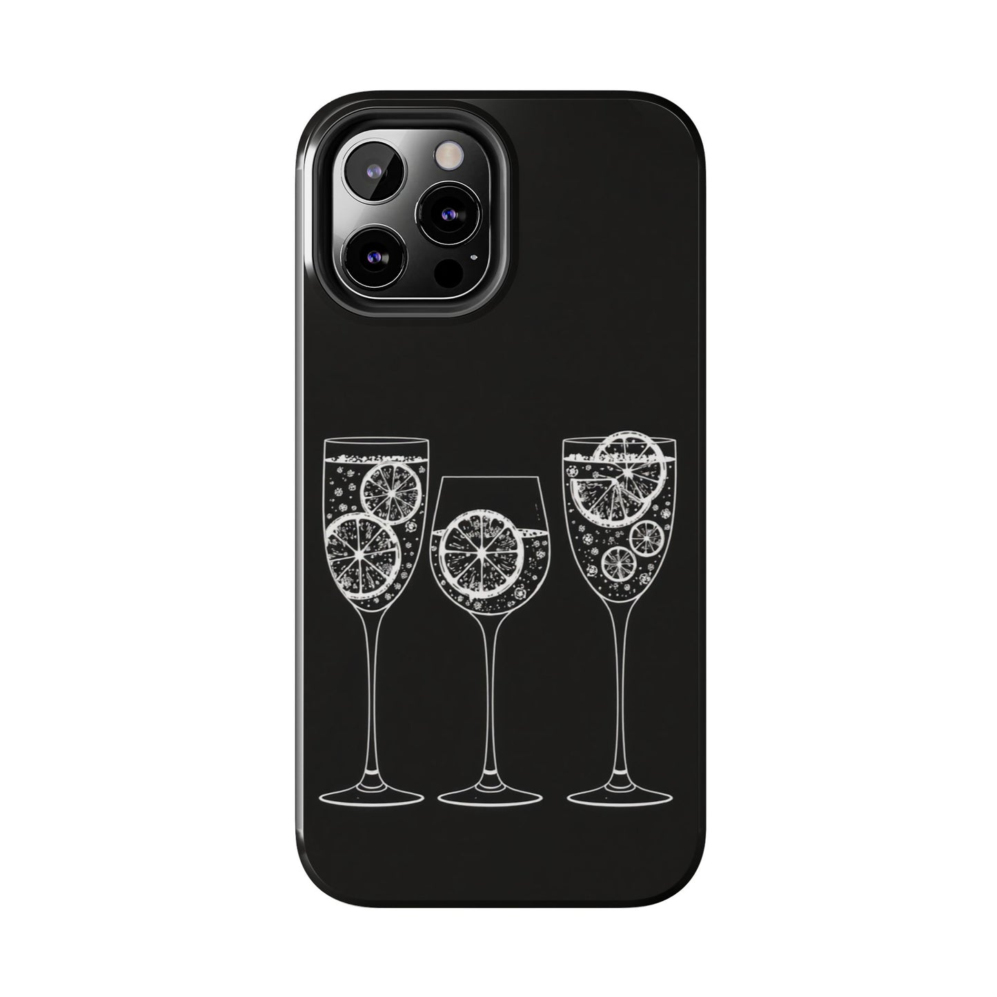 Stylish Tough Phone Cases with Citrus Glass Design, Protective Cases for Parties, Summer Events, and Everyday Use