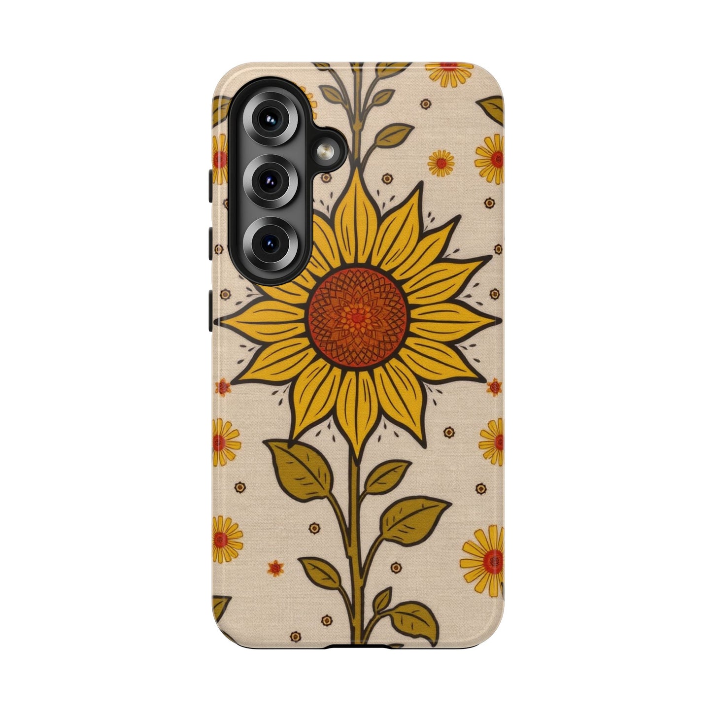 Bright Sunflower Origins Tough Phone Case - Floral Design for Nature Lovers - for iPhone