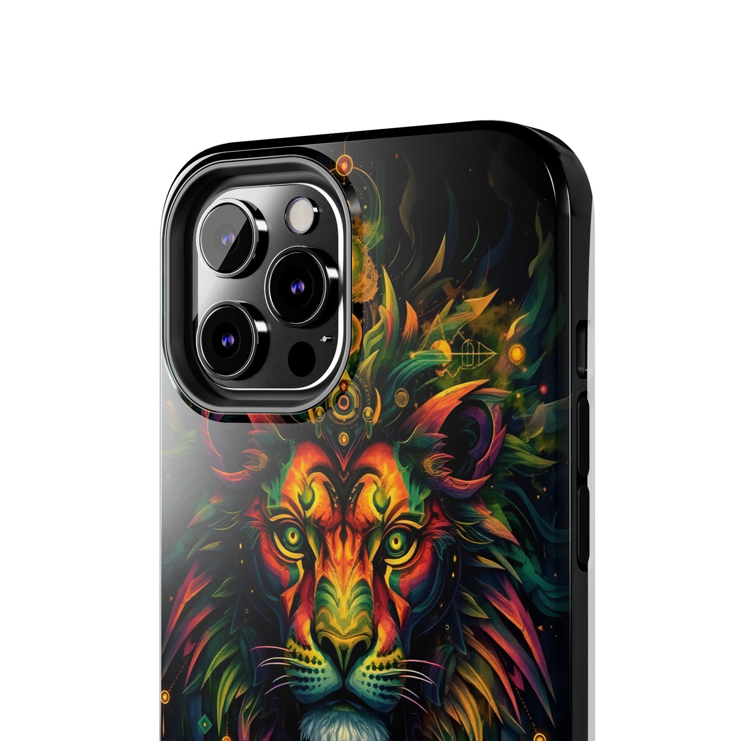 Vibrant Mystical Lion Art Tough Phone Case - Bold Protector for Animal Lovers - for iPhone