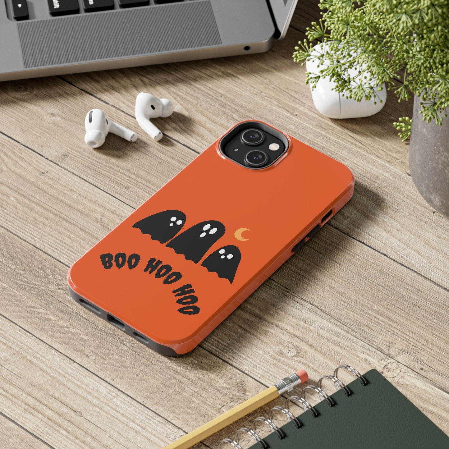 Halloween Ghost Phone Case - Boo Hoo Hoo Design - for iPhone