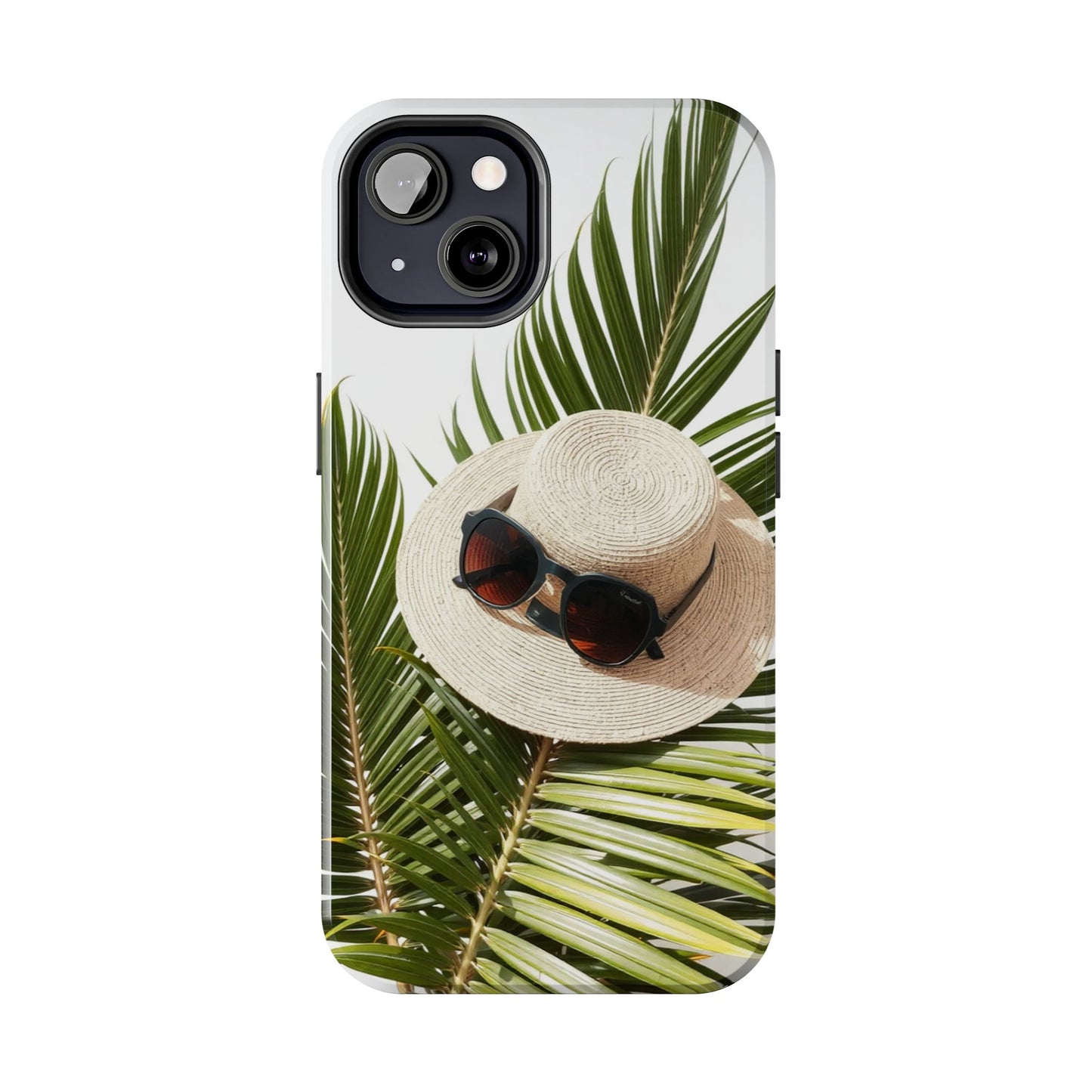 Tropical Phone Case - Summer Vibes with Hat & Sunglasses Design
