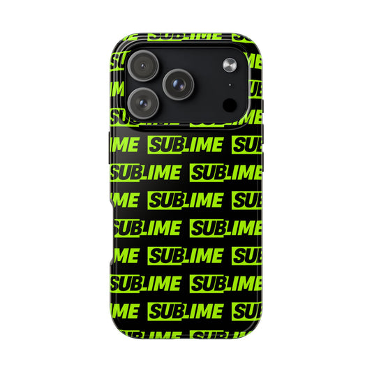 Sublime Text Pattern Tough Phone Case - Vibrant Protective Cover for iPhone