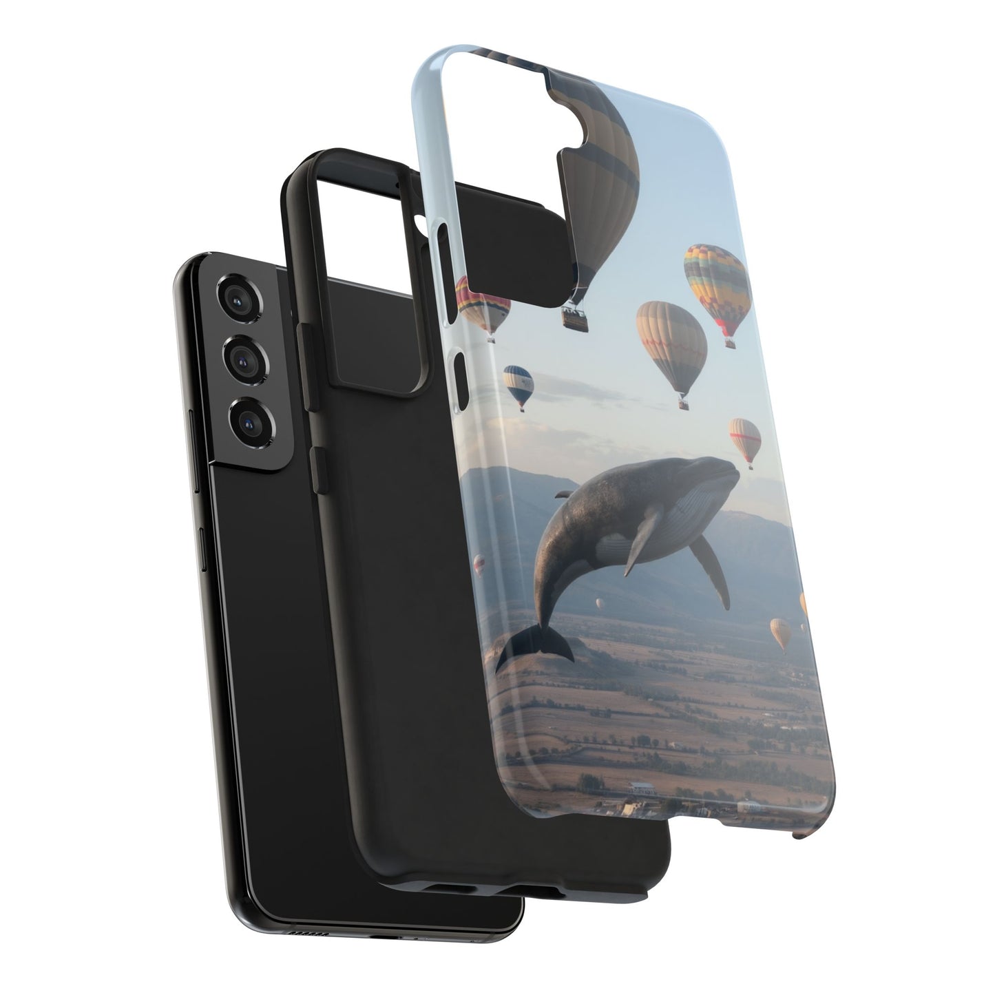 Whale Hot Air Balloon Tough Phone Case - Adventure & Nature Lovers