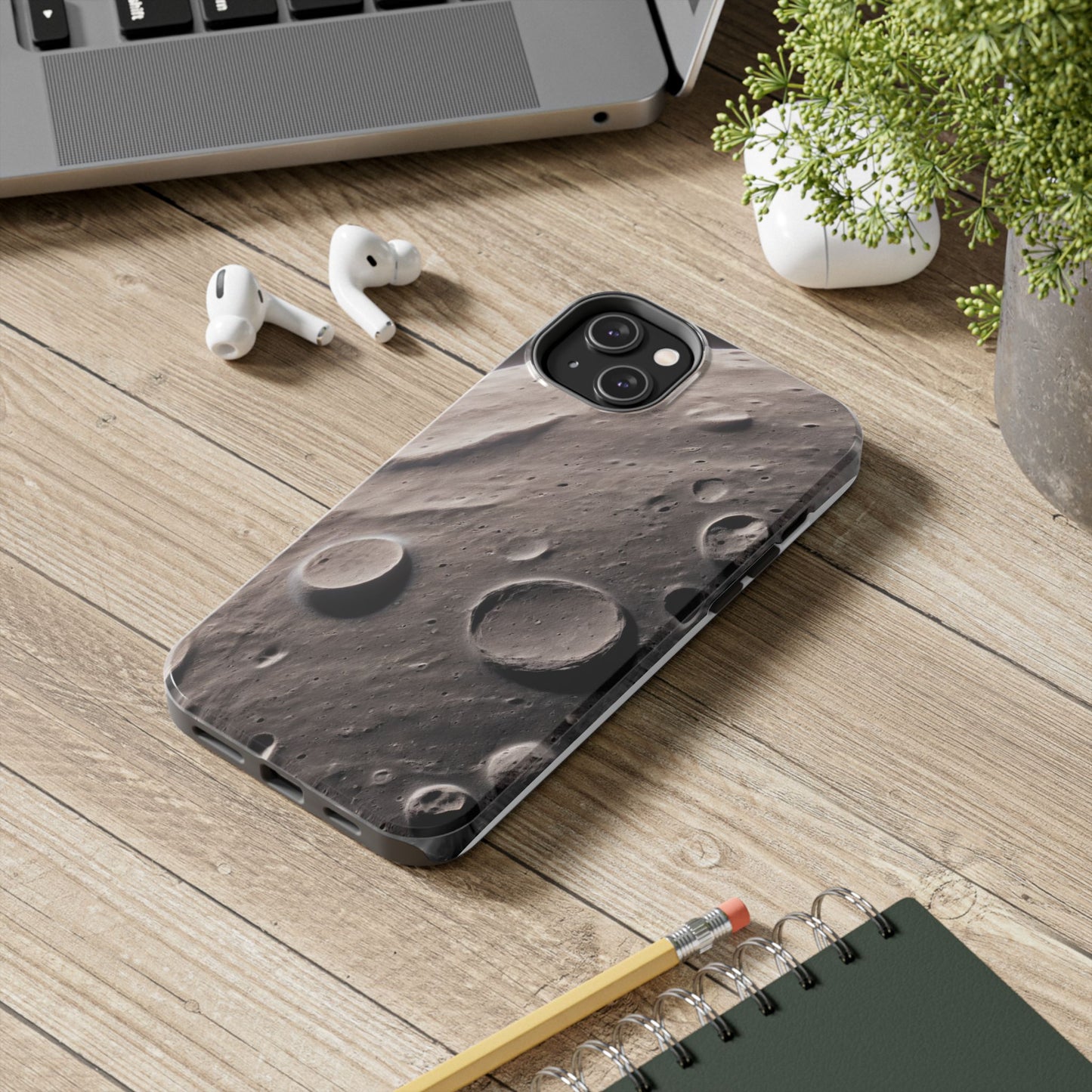 Celestial Moon Surface Tough Phone Case | Durable Space-Themed Design - for iPhone