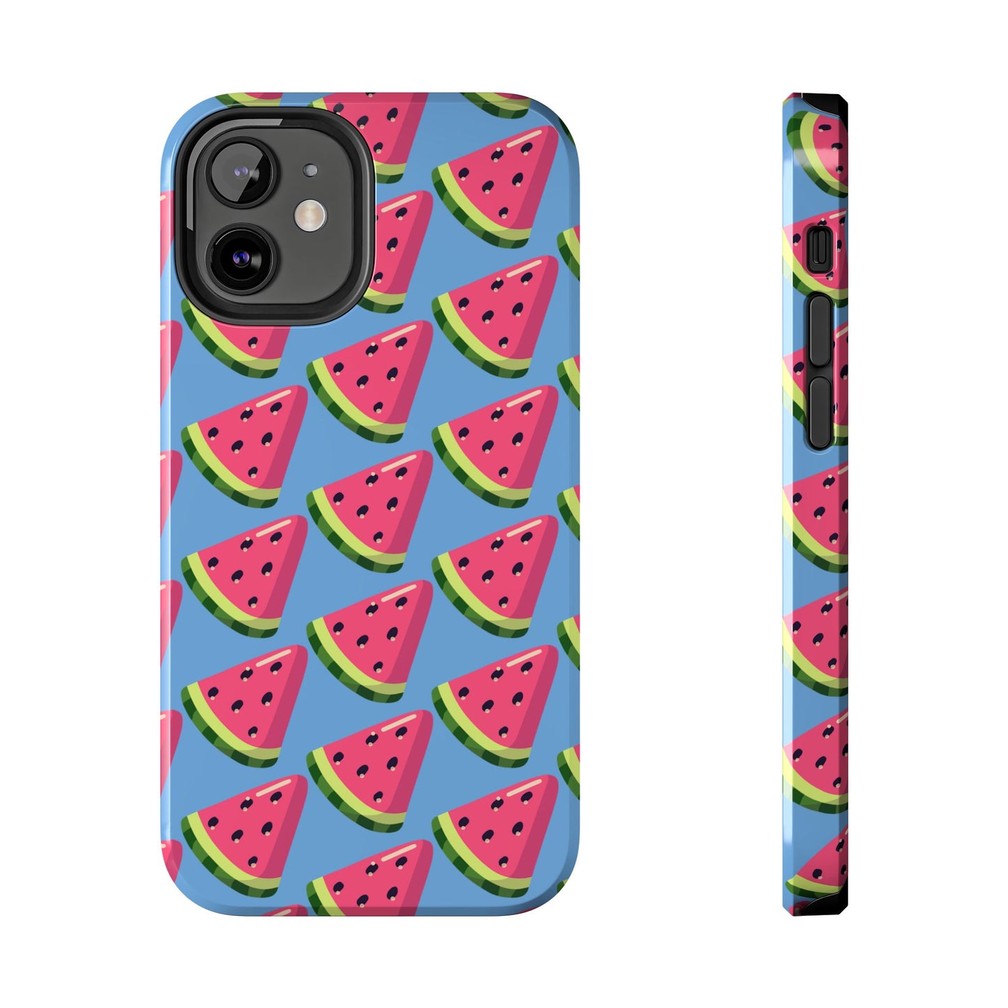 Watermelon Fun Tough Phone Case - Summer Vibes, Blue - for iPhone