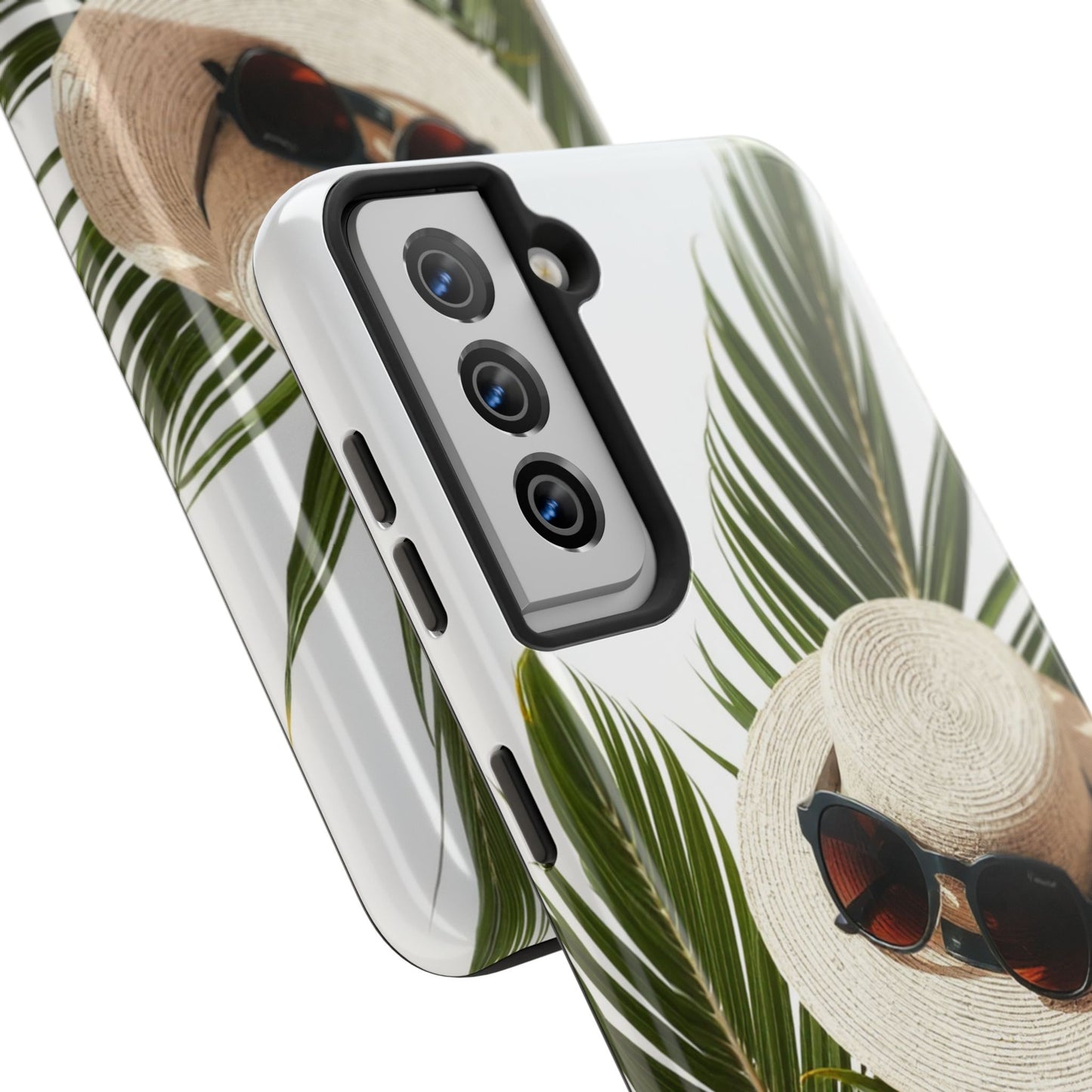 Tropical Phone Case - Summer Vibes with Hat & Sunglasses Design