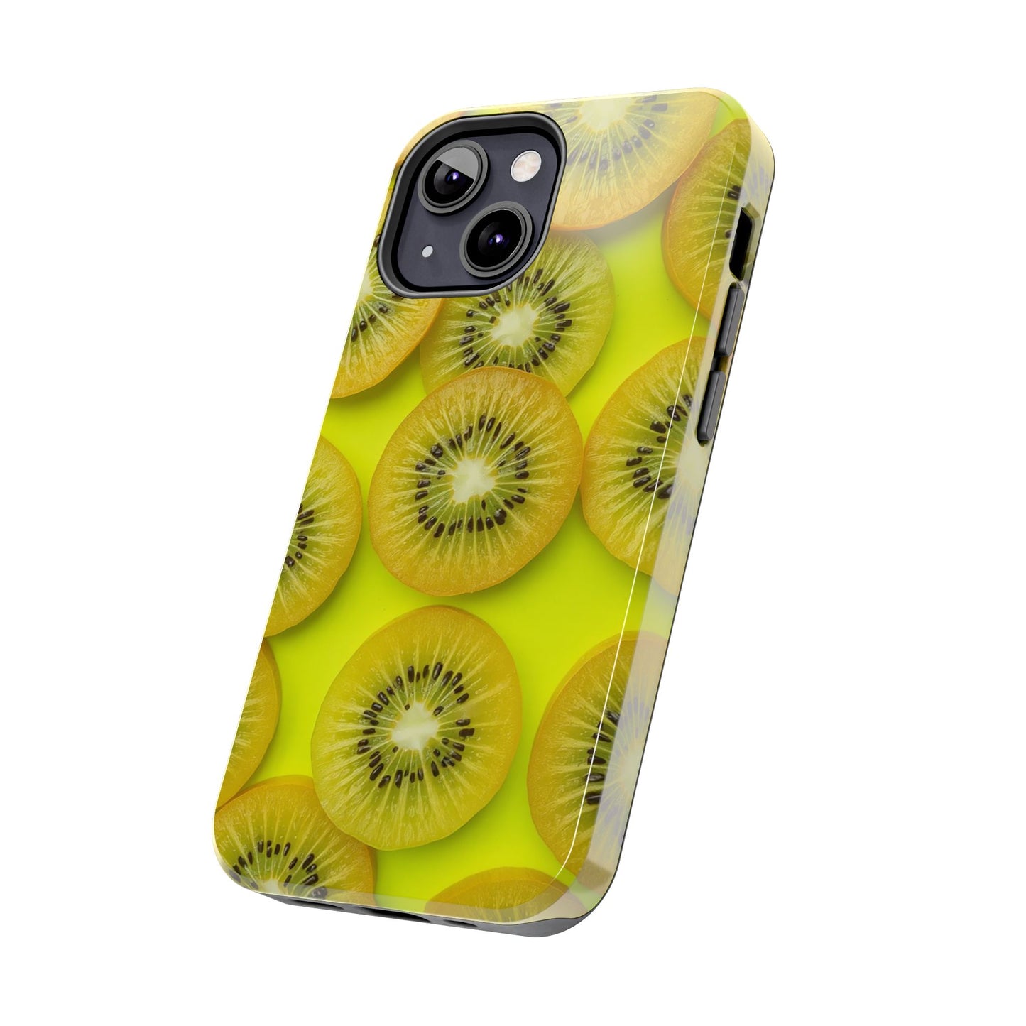 Vibrant Kiwi Tough Phone Case - Bright Yellow Design for Fruit Lovers