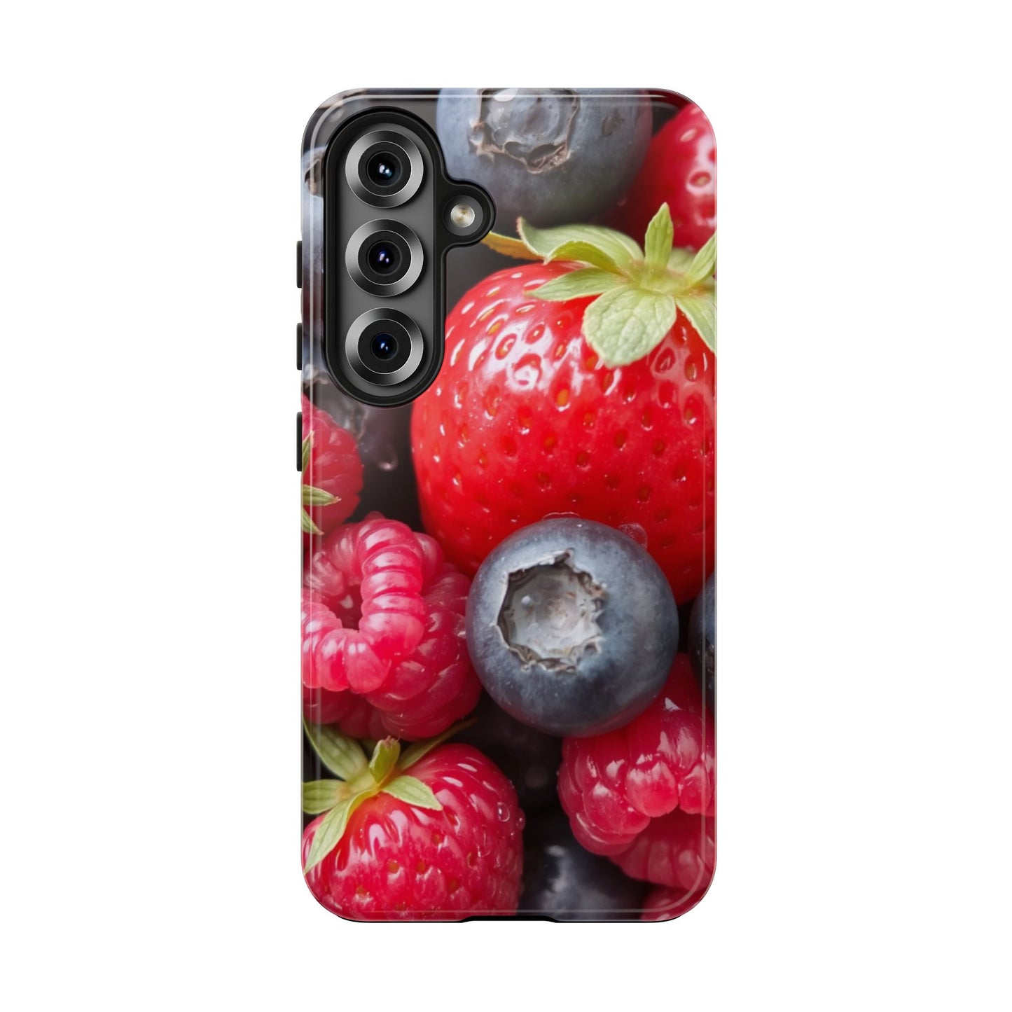 Fruit-Themed Tough Phone Case - Berry Burst Design