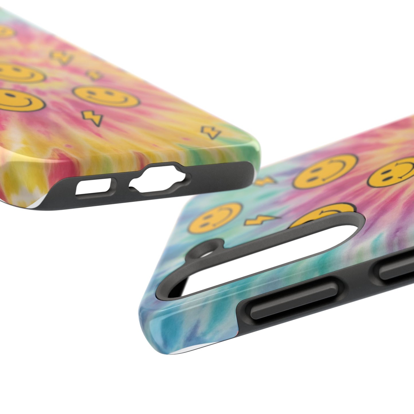 Colorful Smiley Lightning Tough Phone Case - Fun & Durable