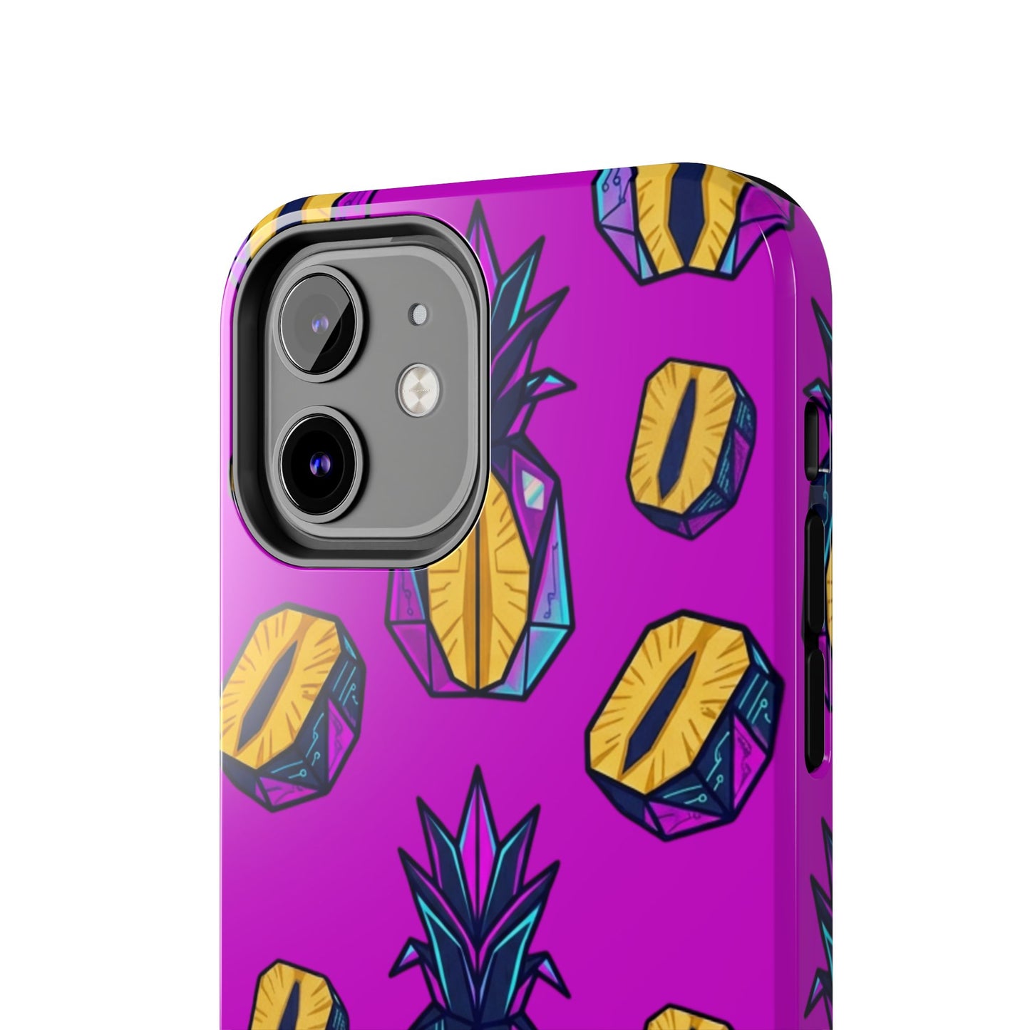 Cyberpunk Origami Pineapple iPhone Case