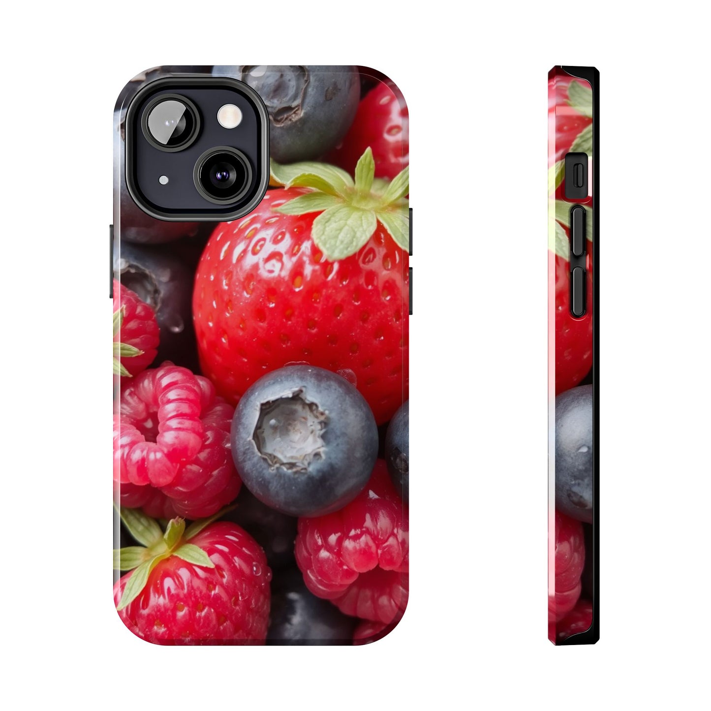 Fruit-Themed Tough Phone Case - Berry Burst Design